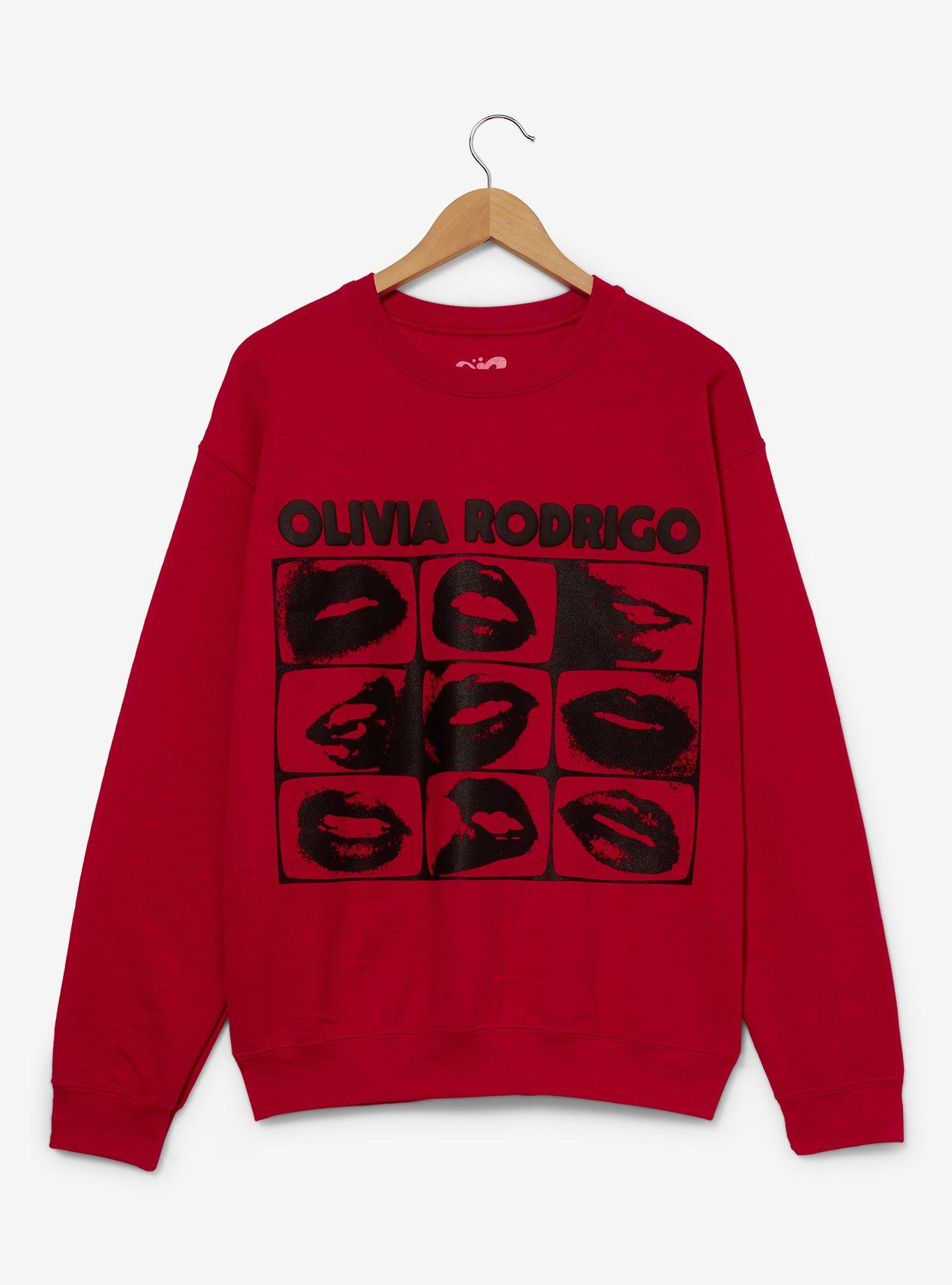 Olivia Rodrigo Guts Tonal Red Sweatshirt — BoxLunch Exclusive, , hi-res