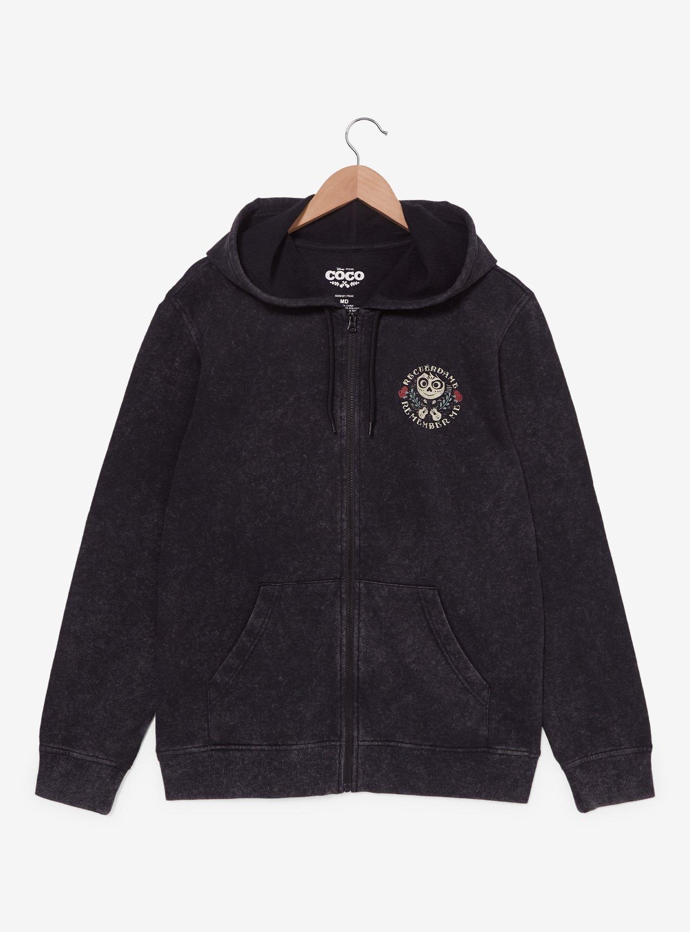 Disney Pixar Coco Floral Guitar Zipperd Hoodie - BoxLunch Exclusive, , hi-res