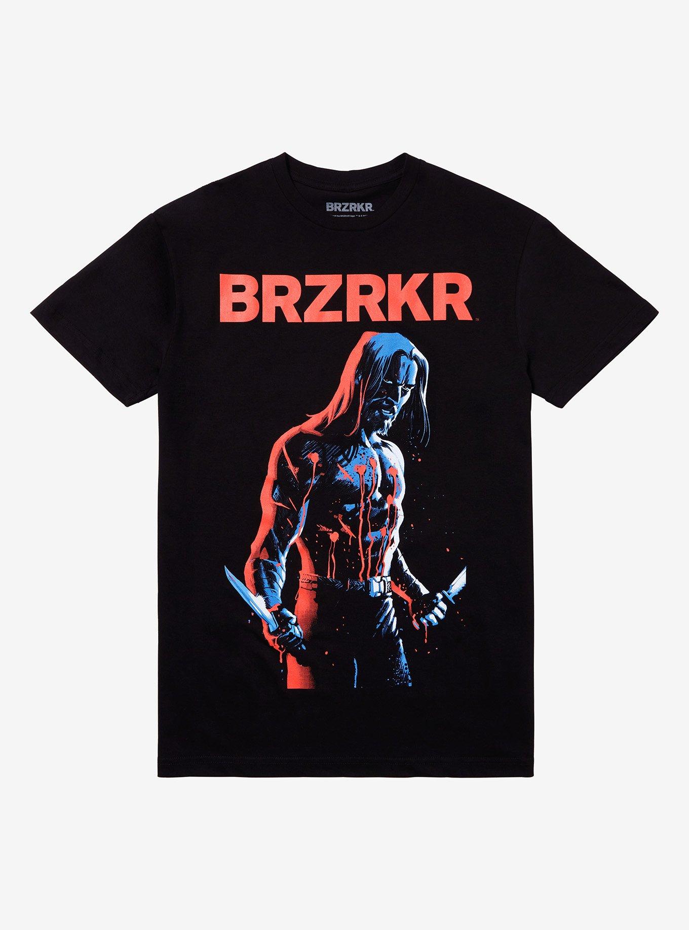 BRZRKR Bloody Knives T-Shirt, BLACK, hi-res