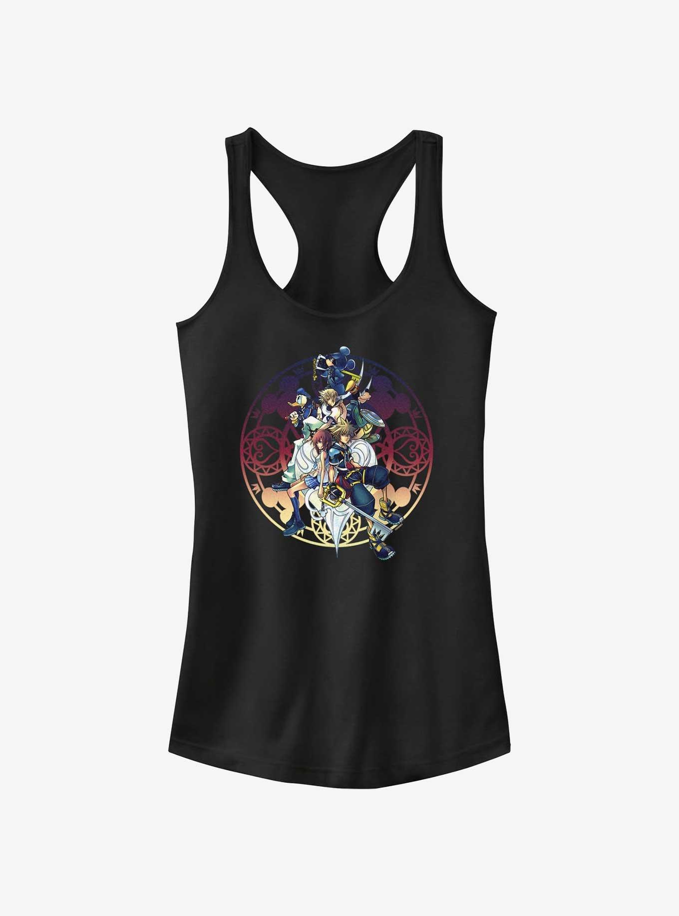 Disney Kingdom Hearts Cloud Sitting Girls Tank, BLACK, hi-res