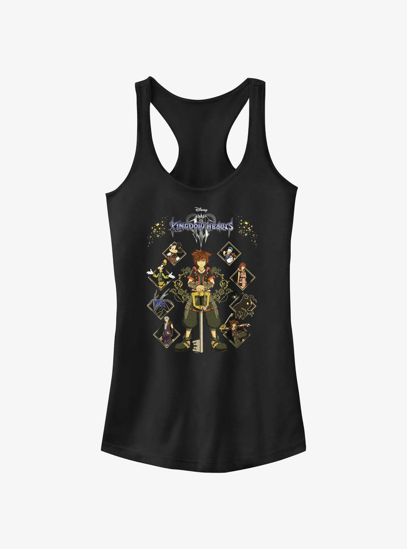 Disney Kingdom Hearts Full Hearted Girls Tank, BLACK, hi-res
