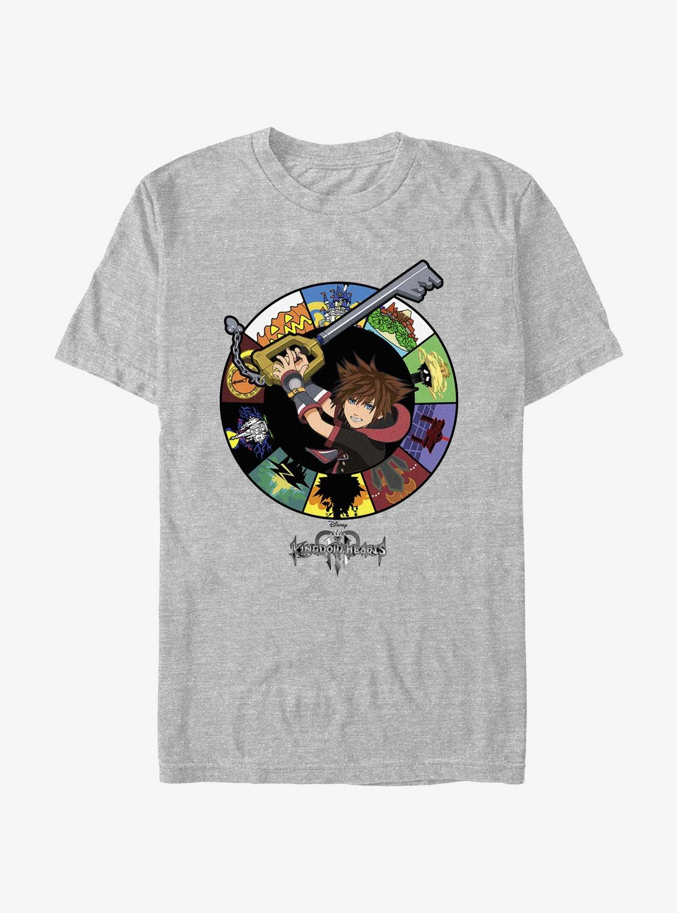 Disney Kingdom Hearts Sora Flags T-Shirt, ATH HTR, hi-res