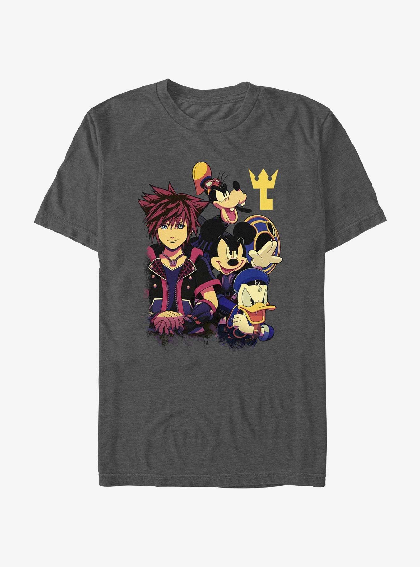 Disney Kingdom Hearts Sora's Team T-Shirt, CHAR HTR, hi-res
