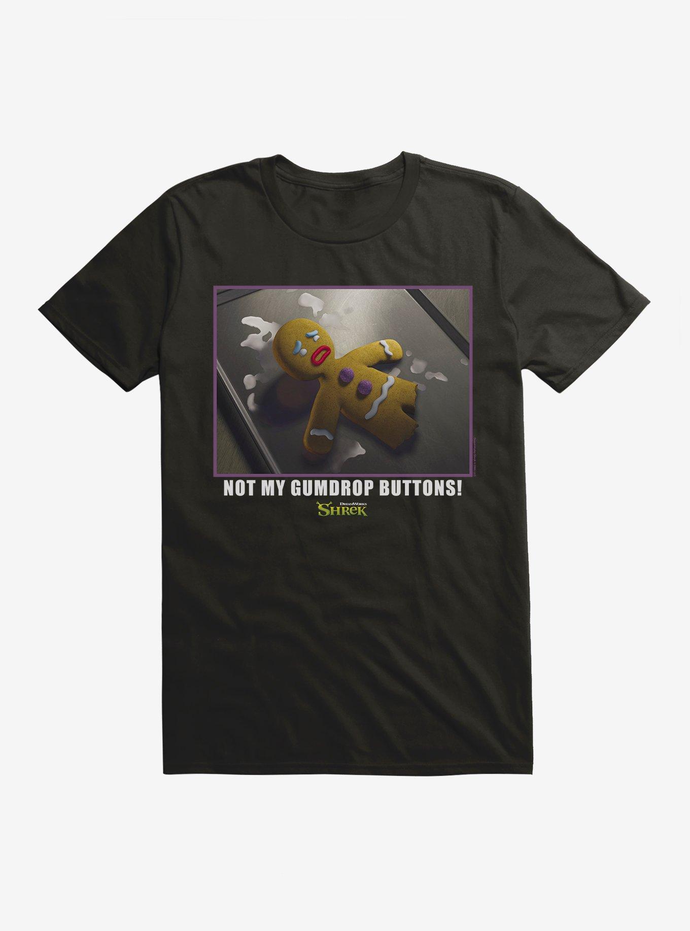 Shrek Not My Gumdrop Buttons T-Shirt, BLACK, hi-res