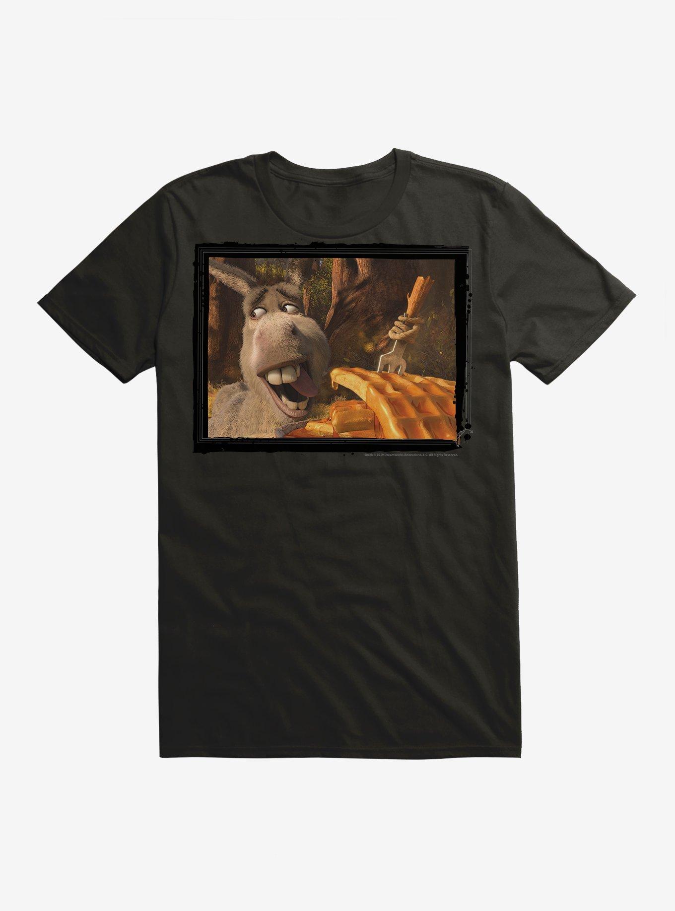 Shrek Donkey Eating Waffles T-Shirt, , hi-res