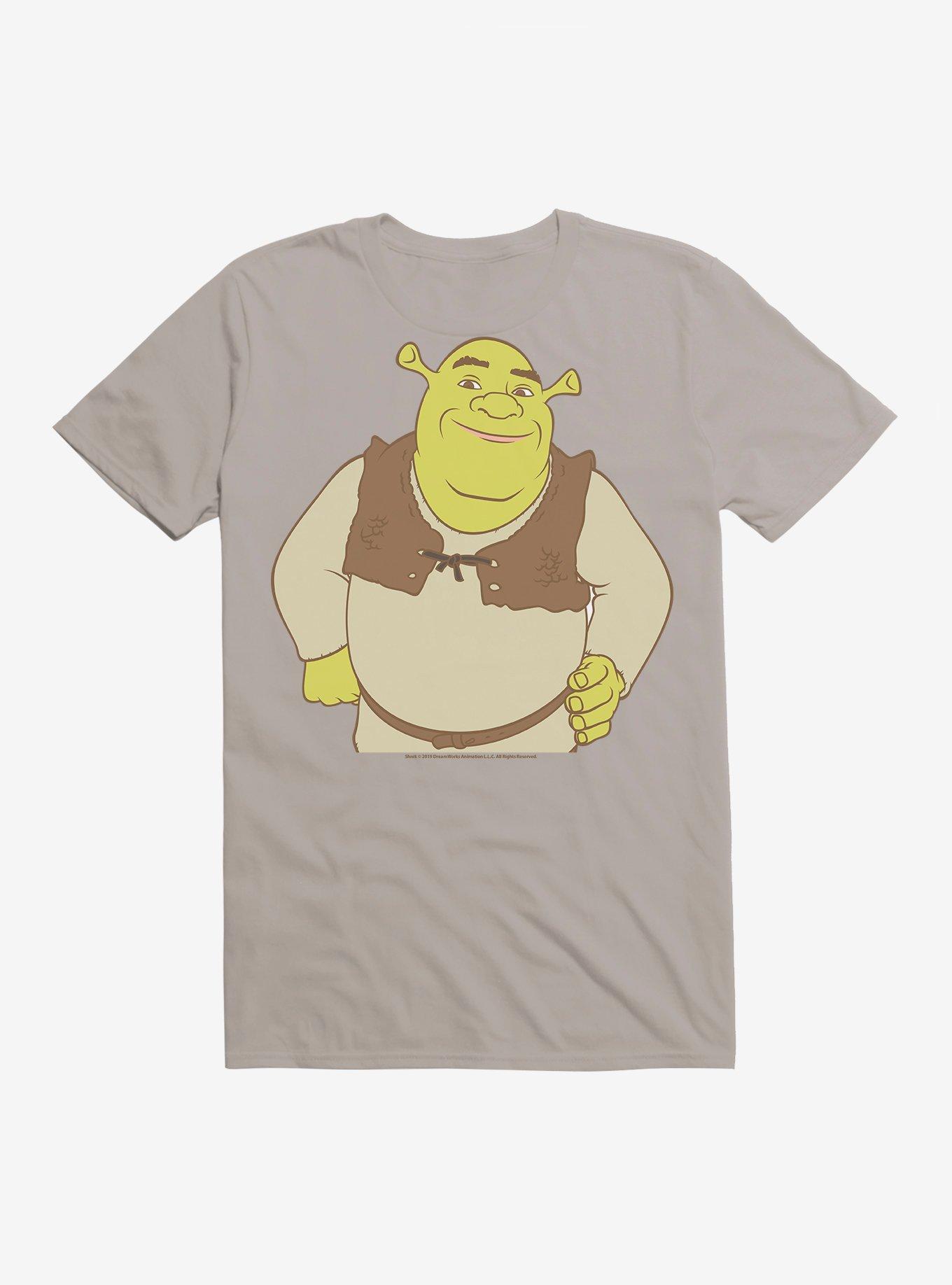 Shrek Smiling Shrek T-Shirt, LIGHT GREY, hi-res