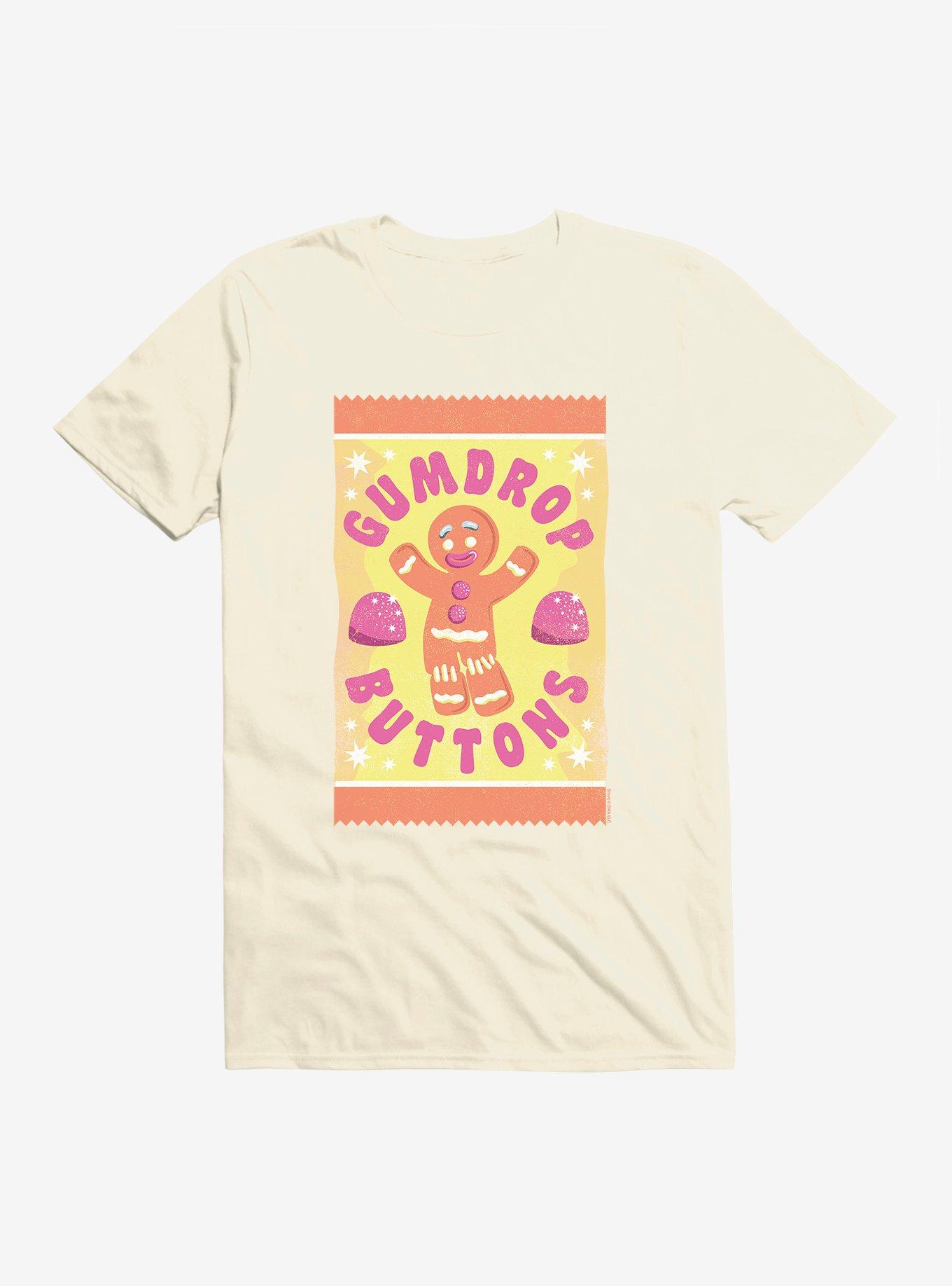 Shrek Gingy Gumdrop Buttons T-Shirt