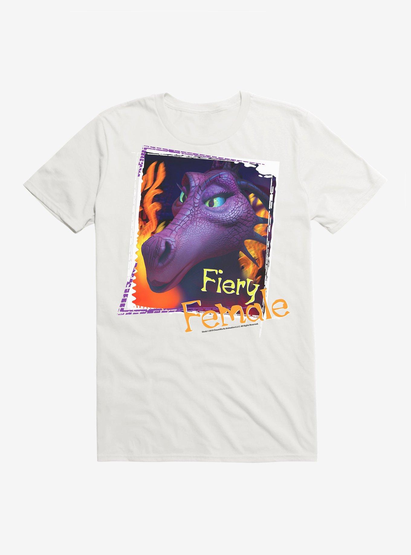 Shrek Dragon Fiery Female T-Shirt, WHITE, hi-res