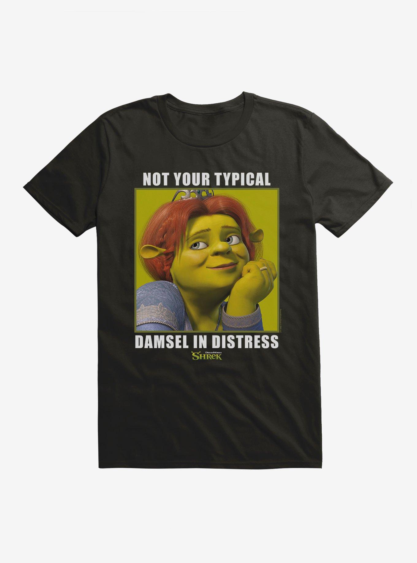 Shrek Not Your Typical Damsel In Distress T-Shirt, BLACK, hi-res