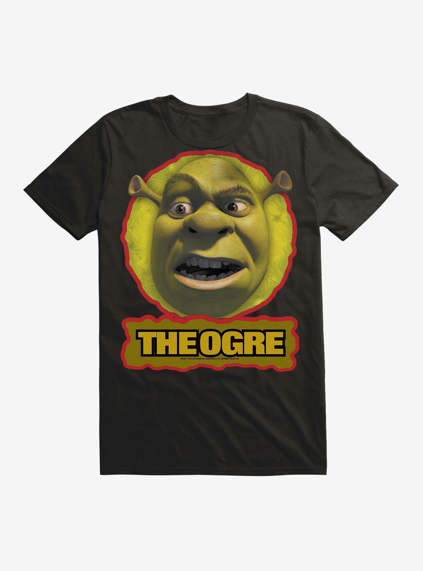 Shrek The Ogre Face T-Shirt, BLACK, hi-res