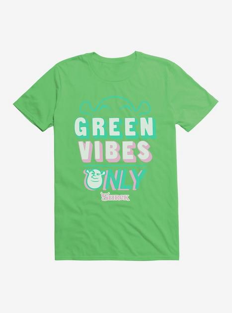 Sweat à Capuche Shrek "Green Vibes Only" - Officiel, Pour St Patrick, Vert, Coupe Classique, 241g