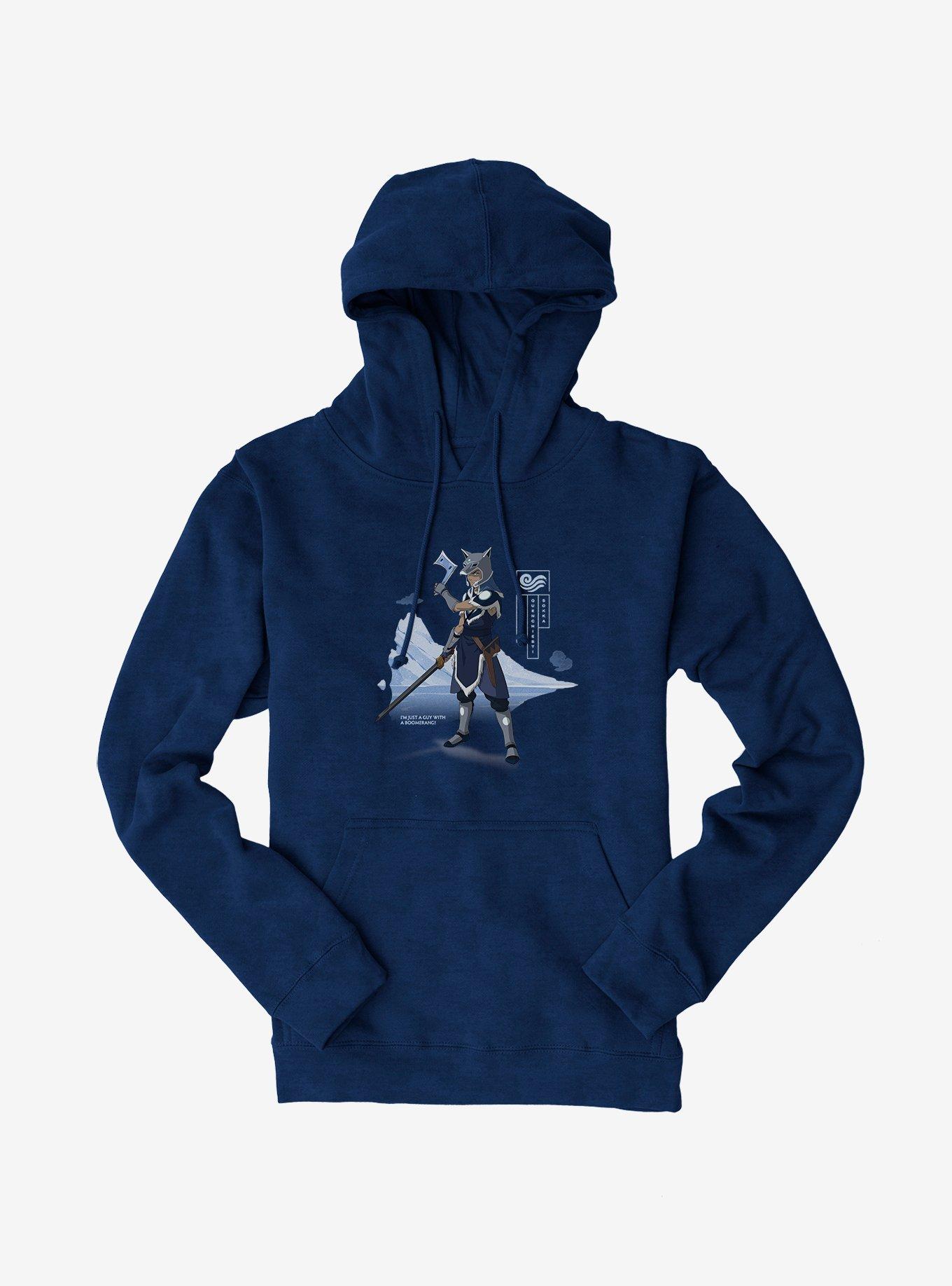 Avatar: The Last Airbender Sokka Armor Boomerang Hoodie, NAVY, hi-res