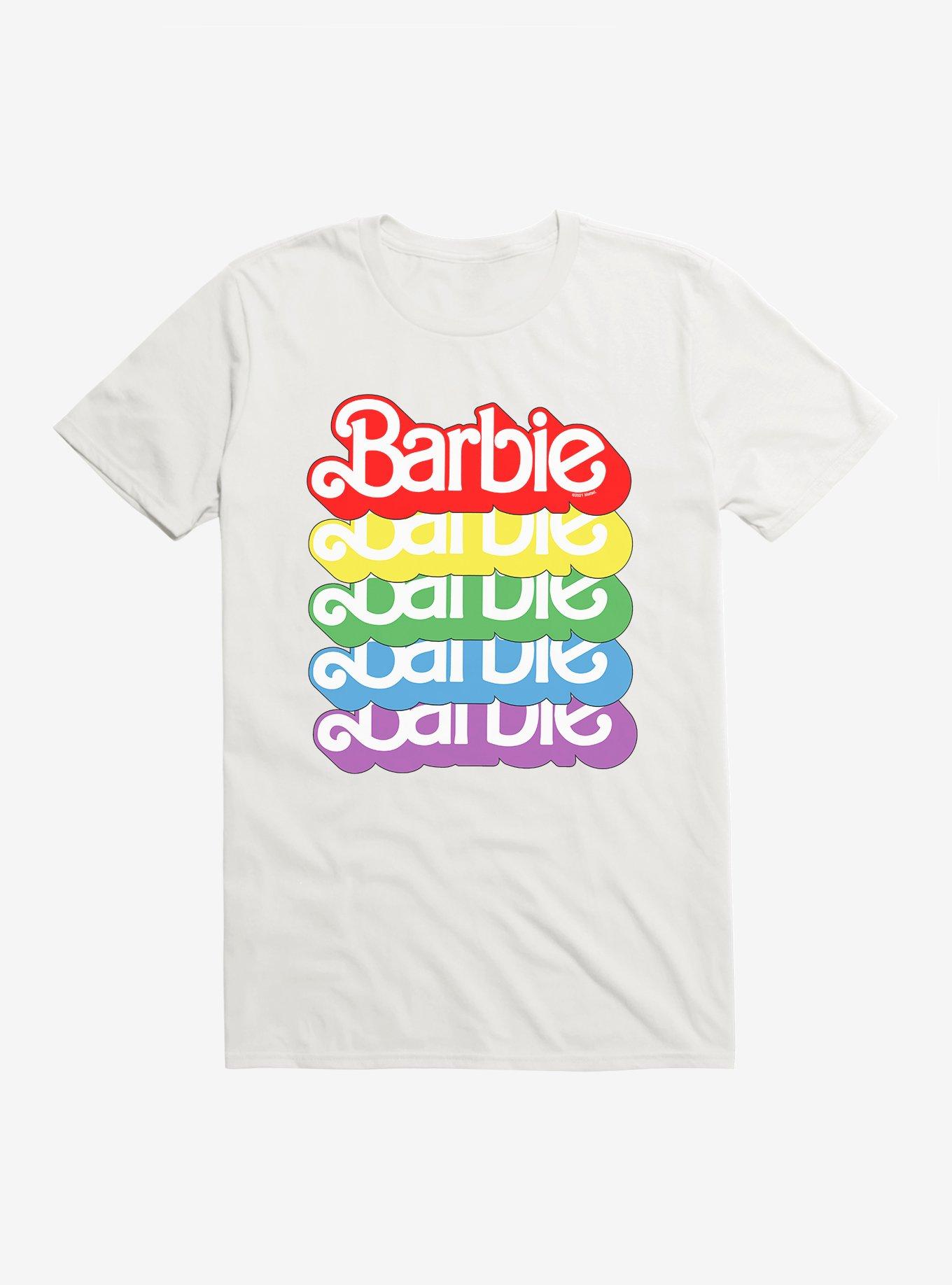 Barbie Pride Rainbow 80s Vintage Logo T-Shirt, , hi-res