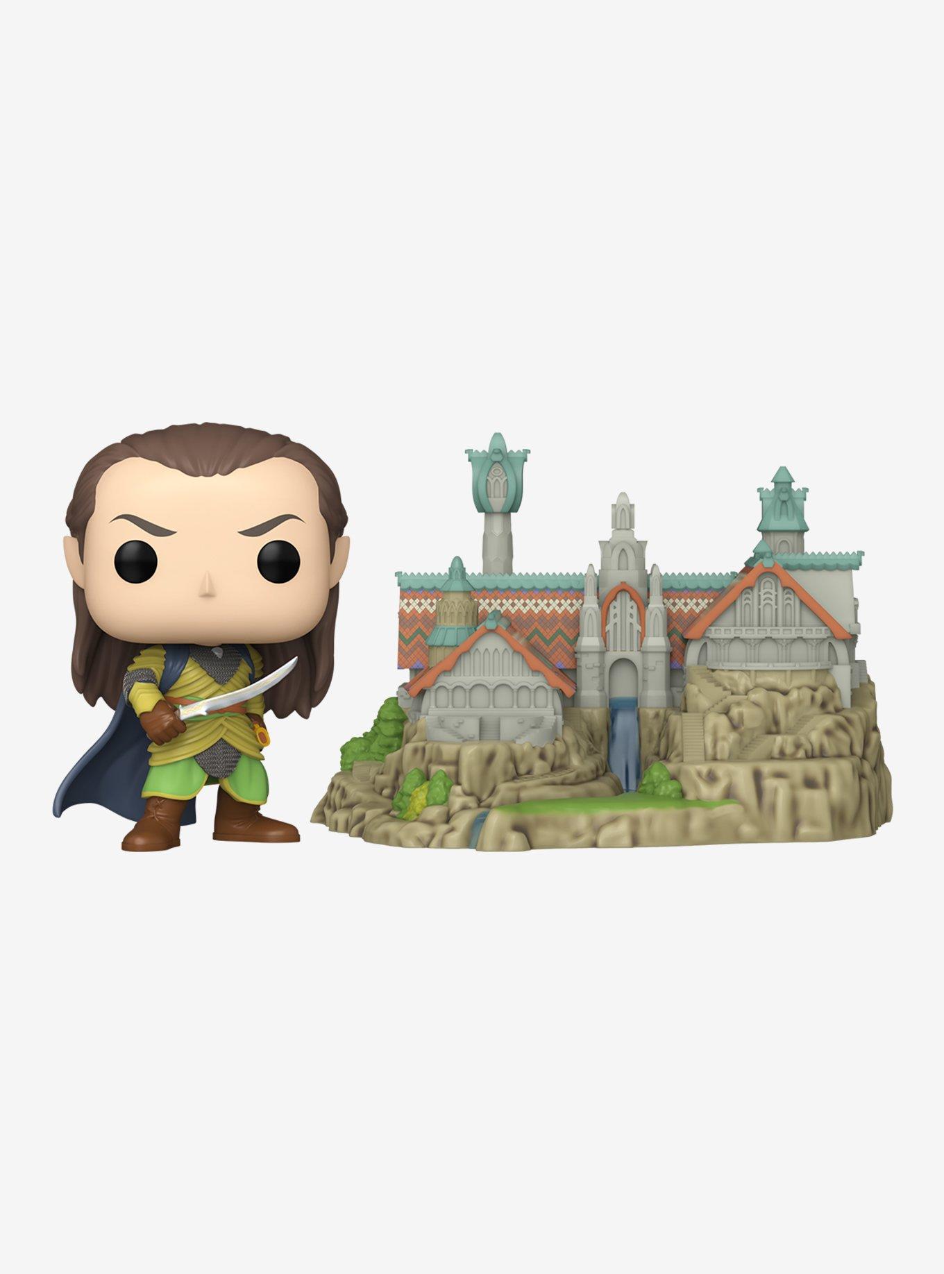 Funko Pop! Town The Lord of the Rings Elron with Rivendell Vinyl Figure Set, , hi-res