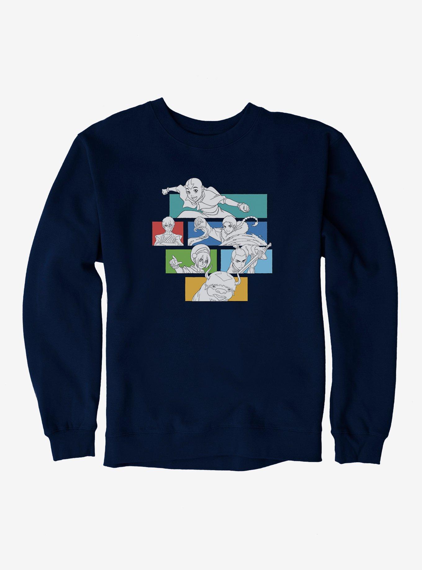 Avatar: The Last Airbender Characters Colorblock Sweatshirt, , hi-res