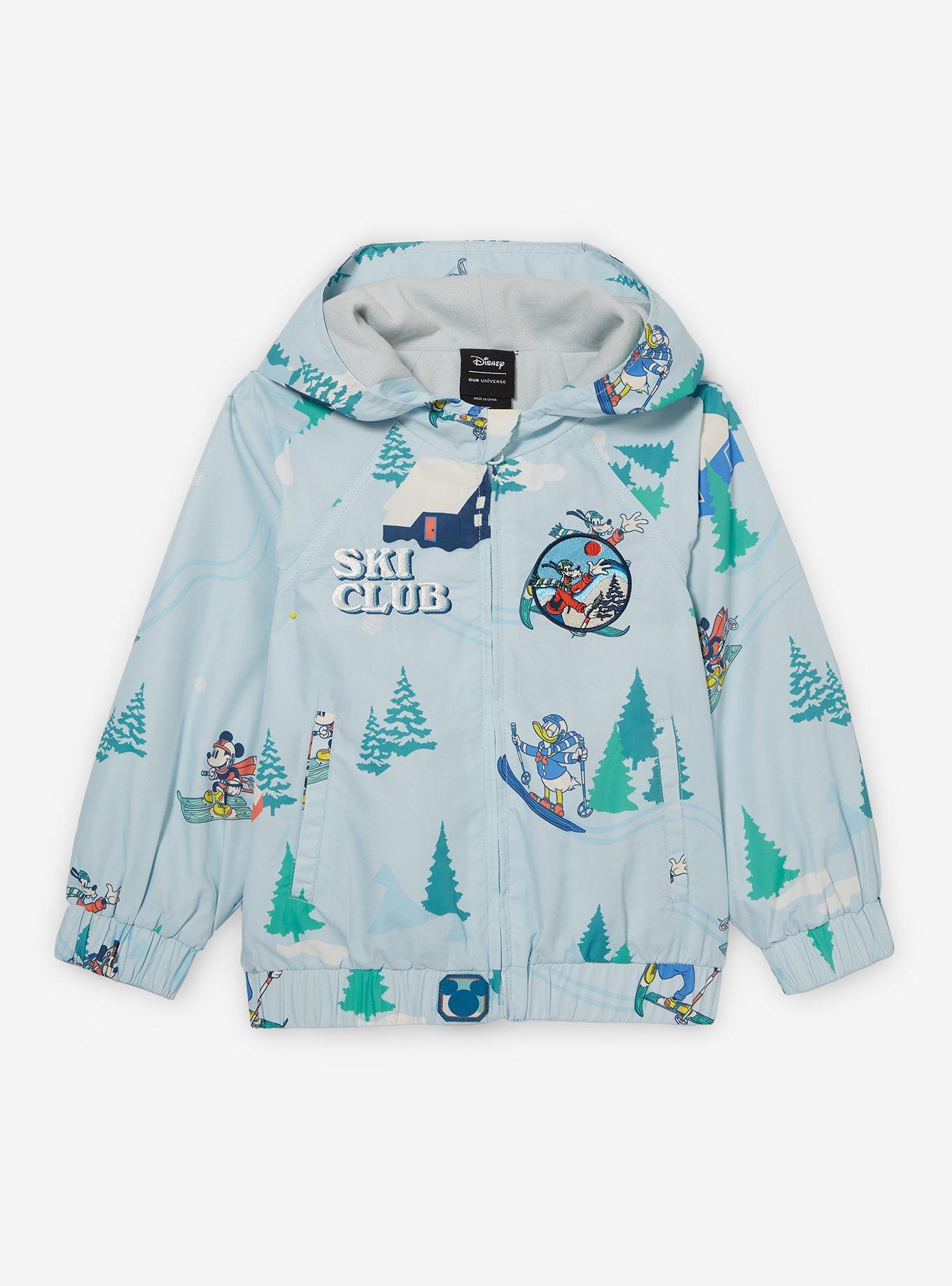 Disney Mickey and Friends Ski Club Allover Print Toddler Windbreaker Jacket BoxLunch Exclusive 15$