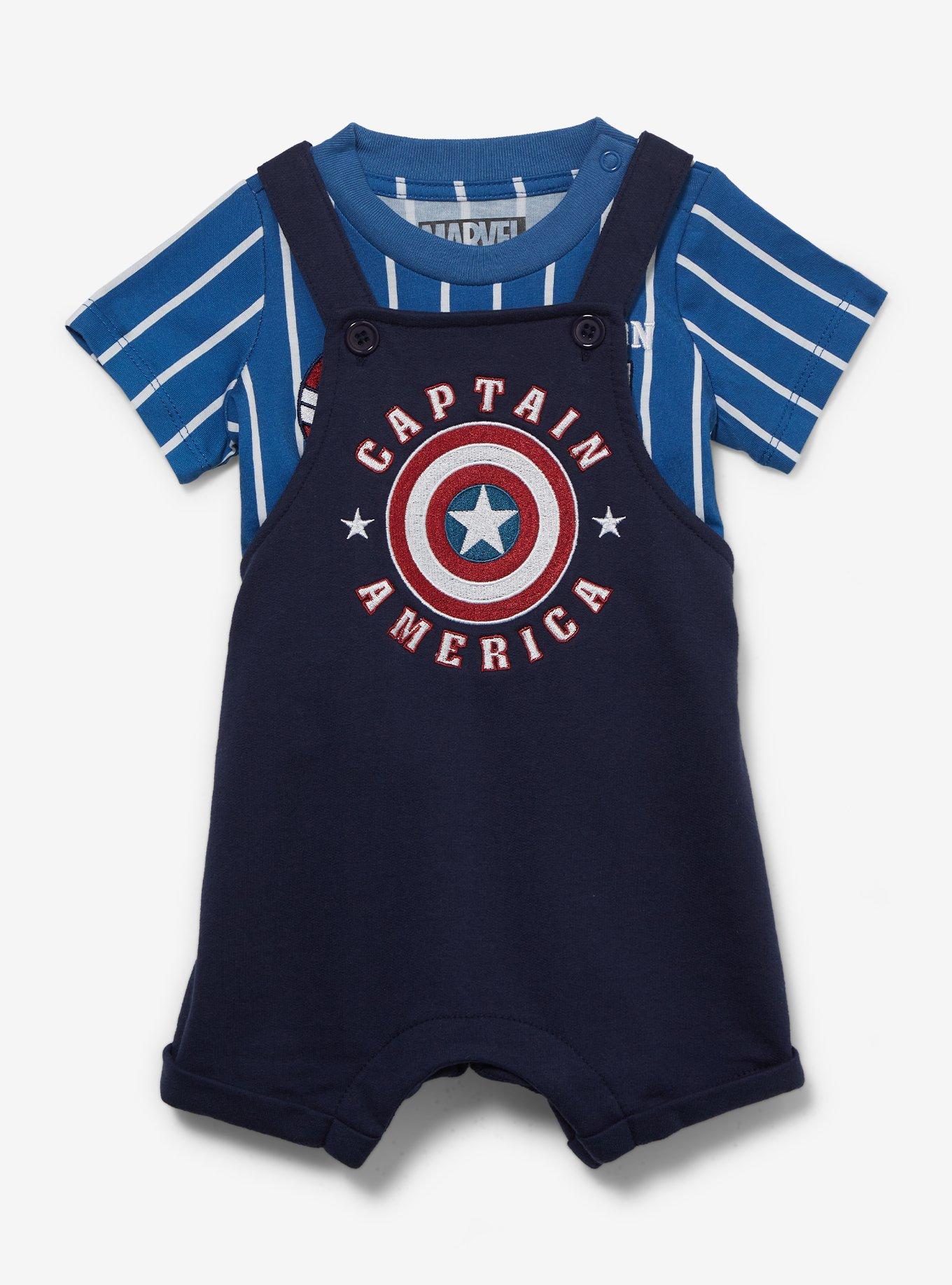 Marvel Captain America Infant T-Shirt & Overall Set, , hi-res