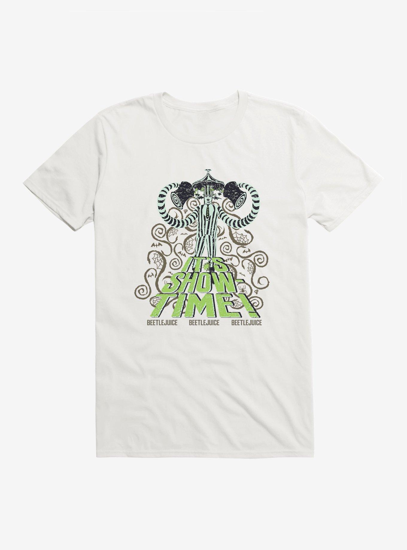 Beetlejuice It's Showtime T-Shirt, WHITE, hi-res