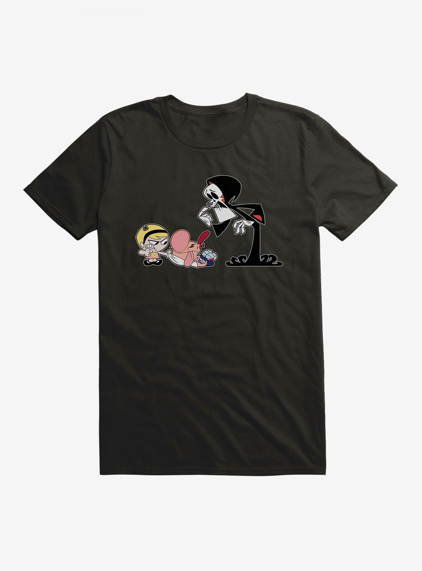 Grim Adventures Of Billy And Mandy Concerned Grim Reaper T-Shirt, BLACK, hi-res