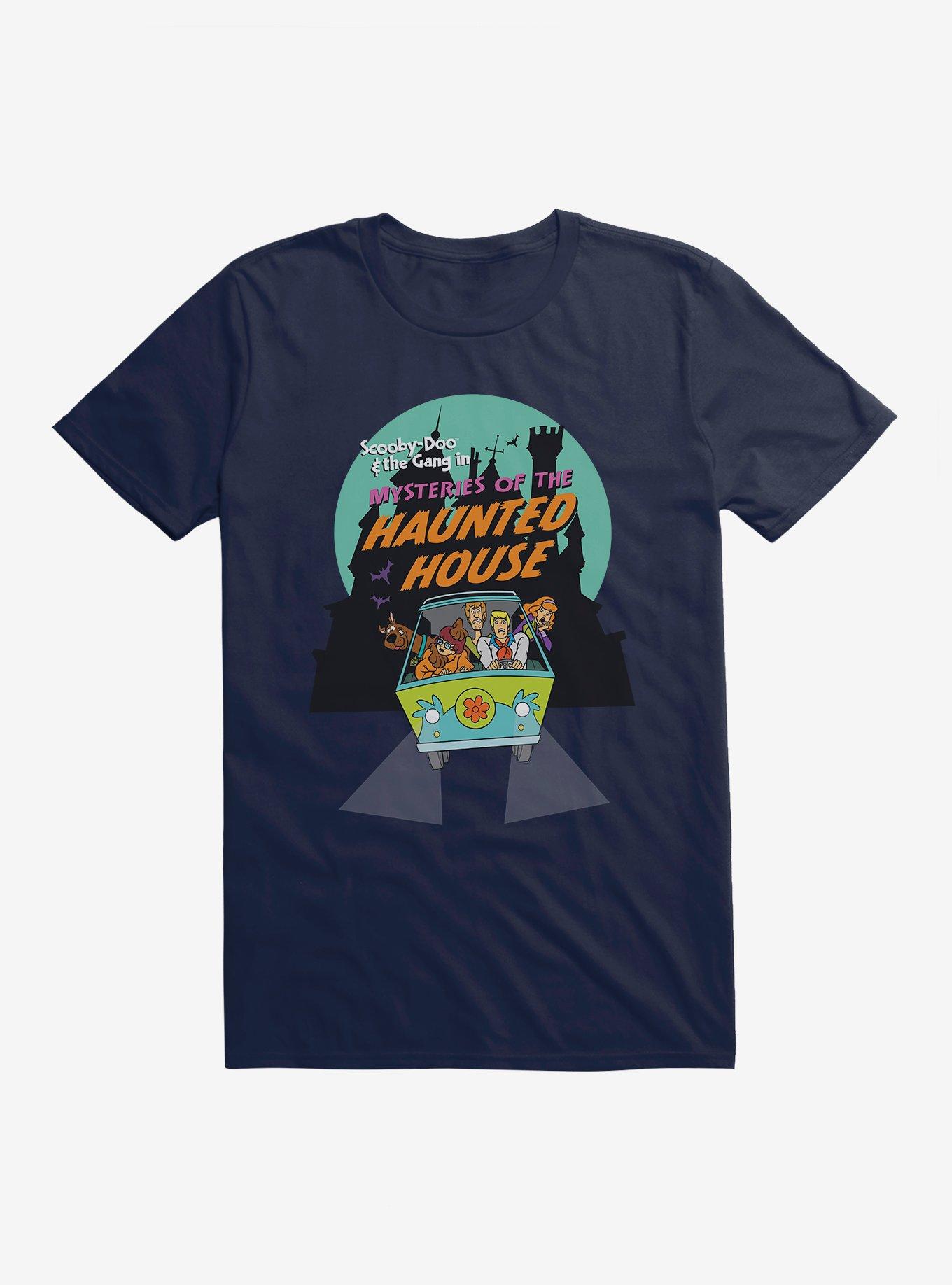 Scooby-Doo Halloween Scooby And The Gang Mysteries Of The Haunted House Mystery Machine T-Shirt, MIDNIGHT NAVY, hi-res