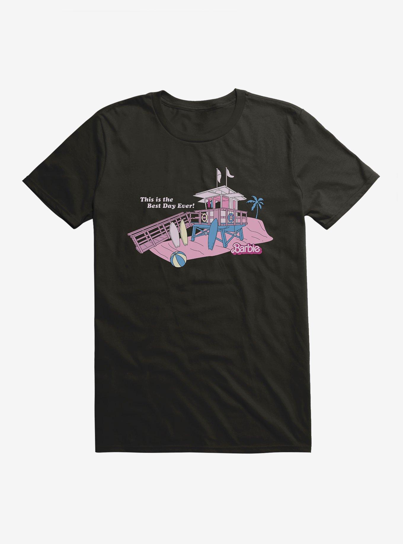 Barbie The Movie The Best Day Ever Beach Tower T-Shirt, BLACK, hi-res