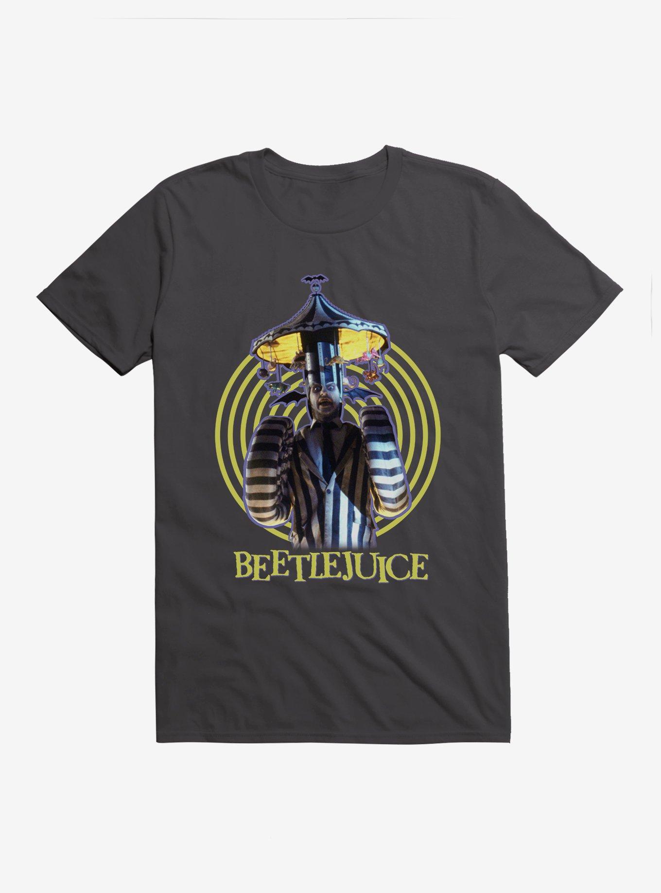 Beetlejuice Carousel Hat T-Shirt, HEAVY METAL, hi-res