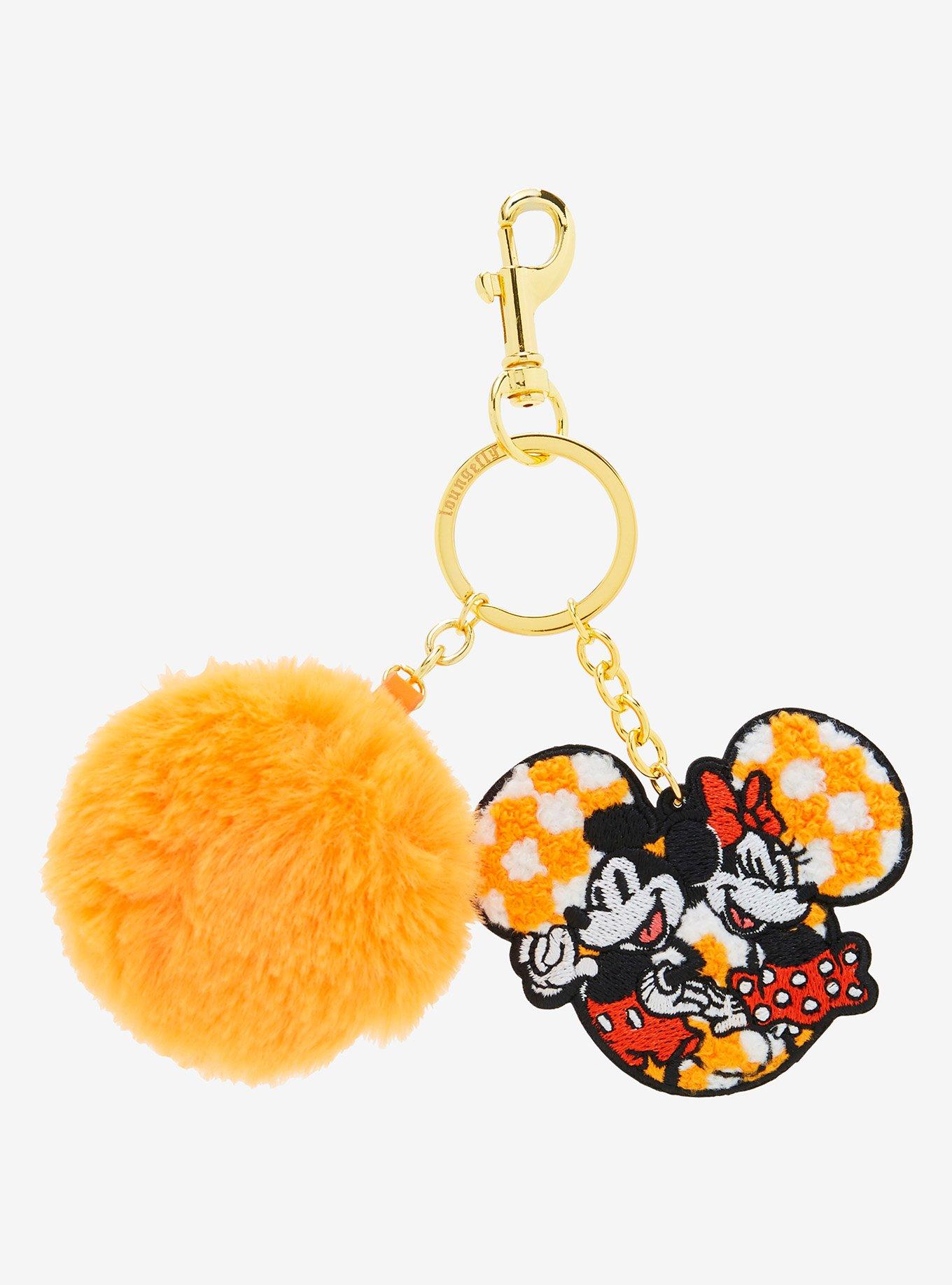 Disney Mickey & Minnie Checkered Pom Pom Keychain, , hi-res