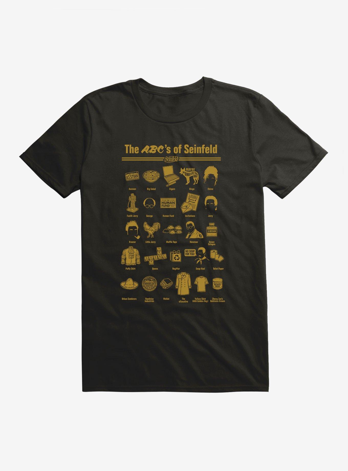 Seinfeld The ABC's T-Shirt, BLACK, hi-res