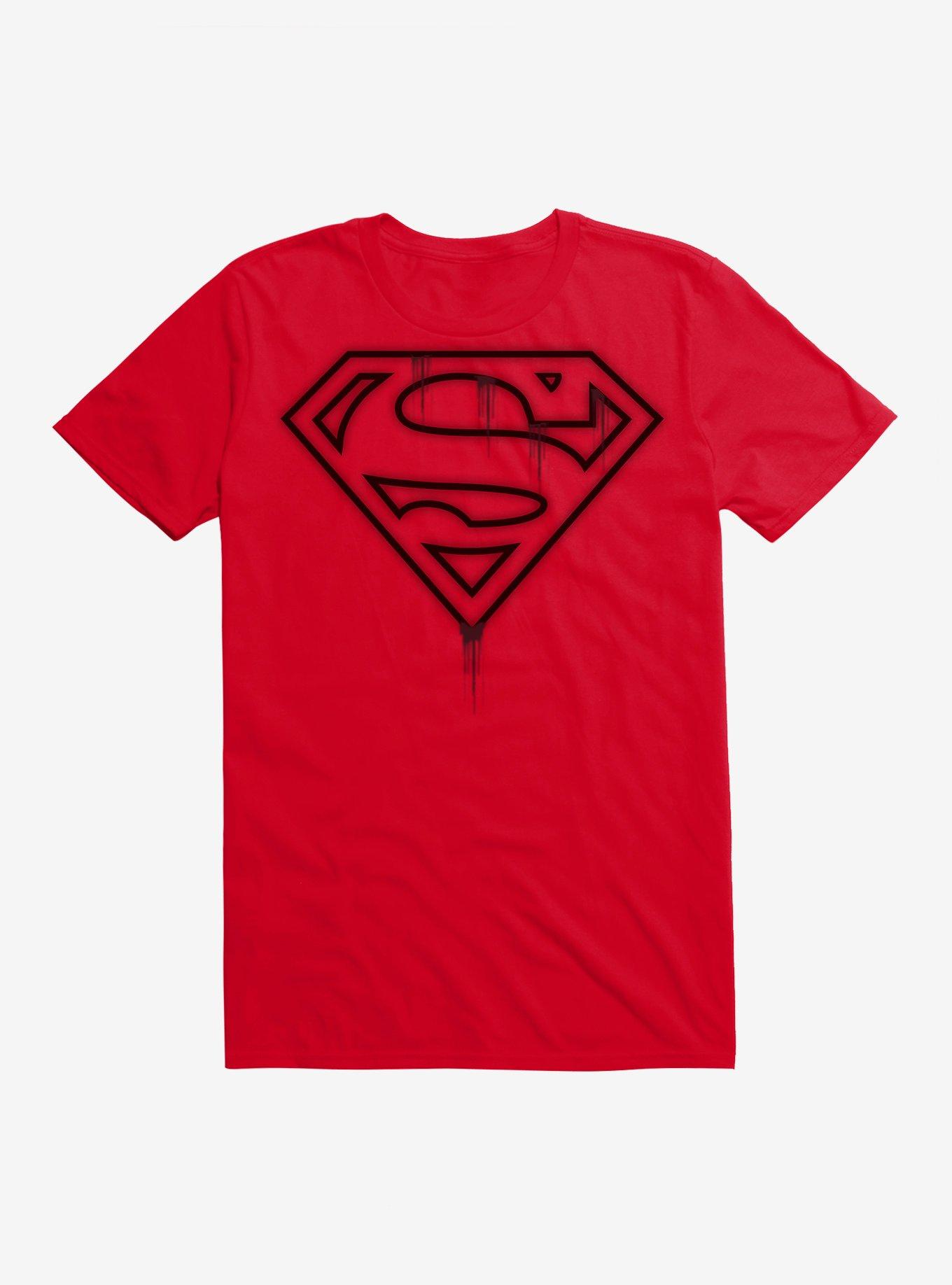 DC Comics Superman Ink Logo T-Shirt, RED, hi-res