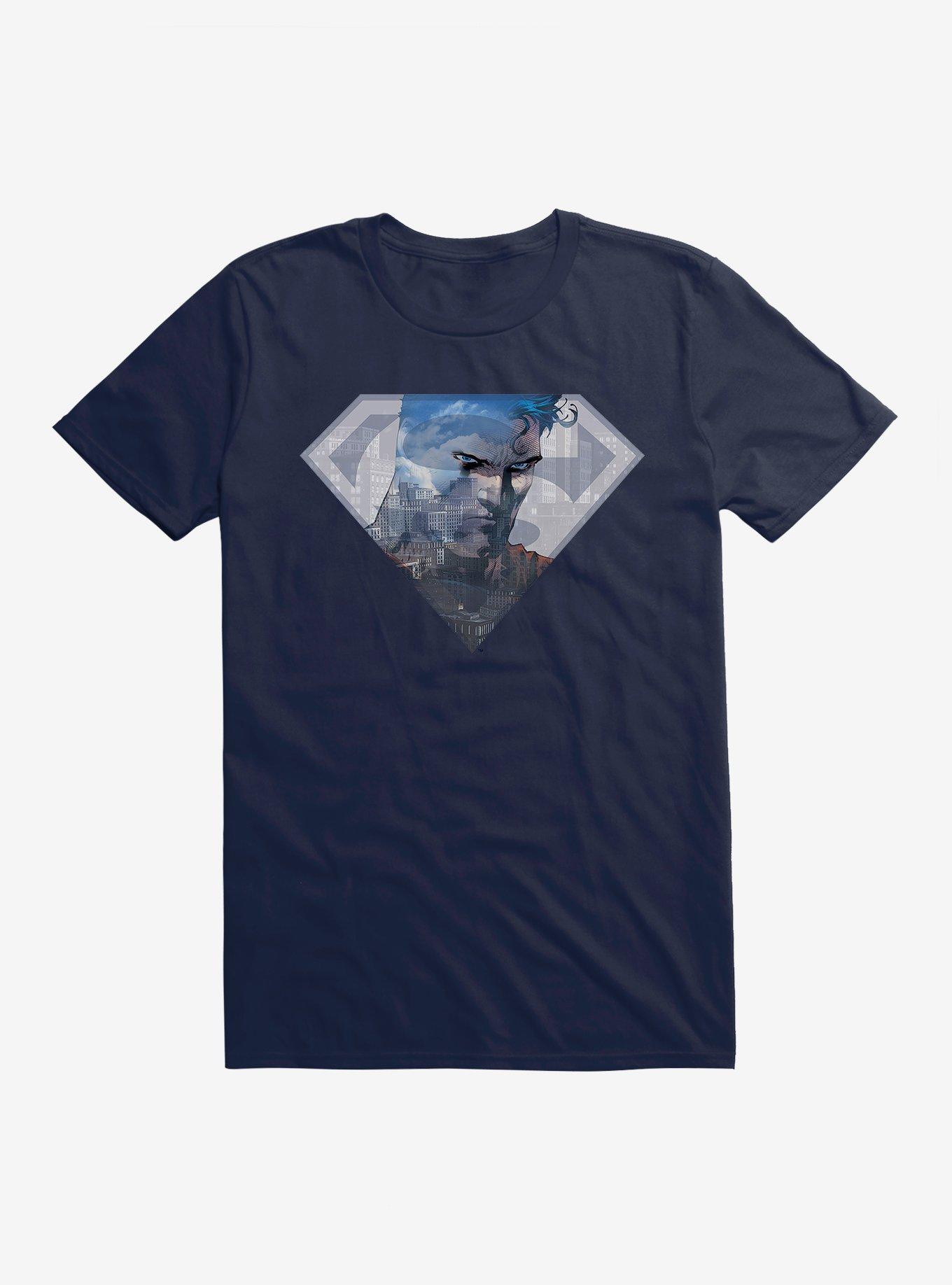 DC Comics Superman Hero Logo Silhouette T-Shirt, MIDNIGHT NAVY, hi-res