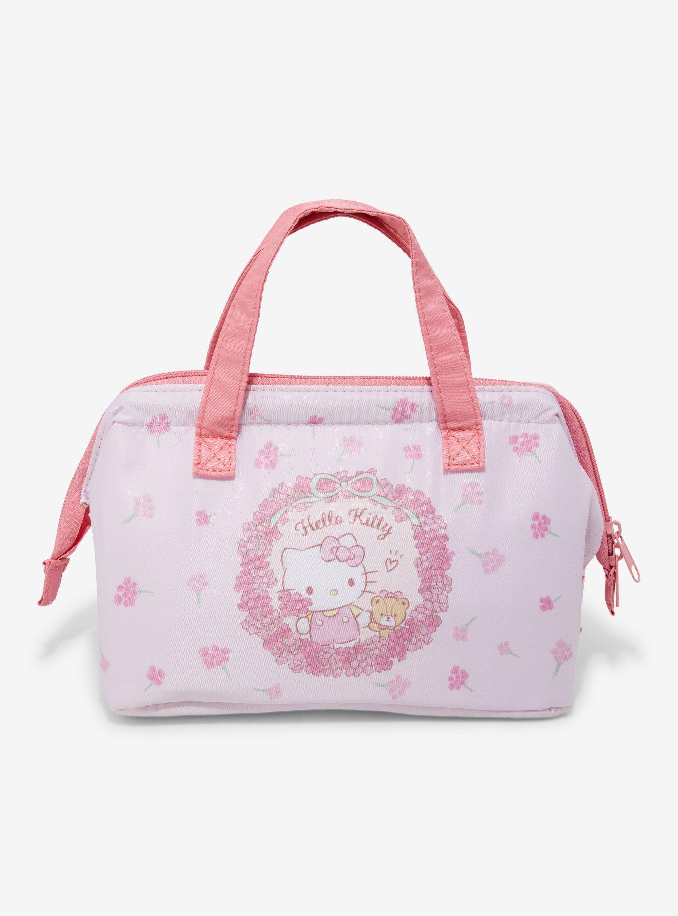 Sanrio Hello Kitty Floral Pink Insulated Lunch Bag