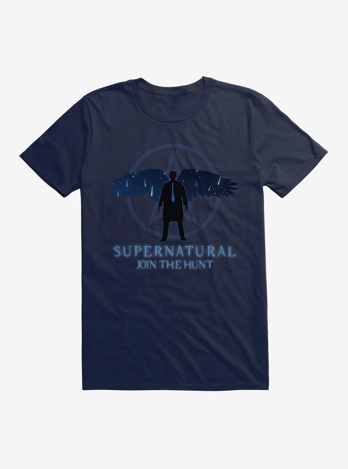 Supernatural Winged Castiel T-Shirt, MIDNIGHT NAVY, hi-res