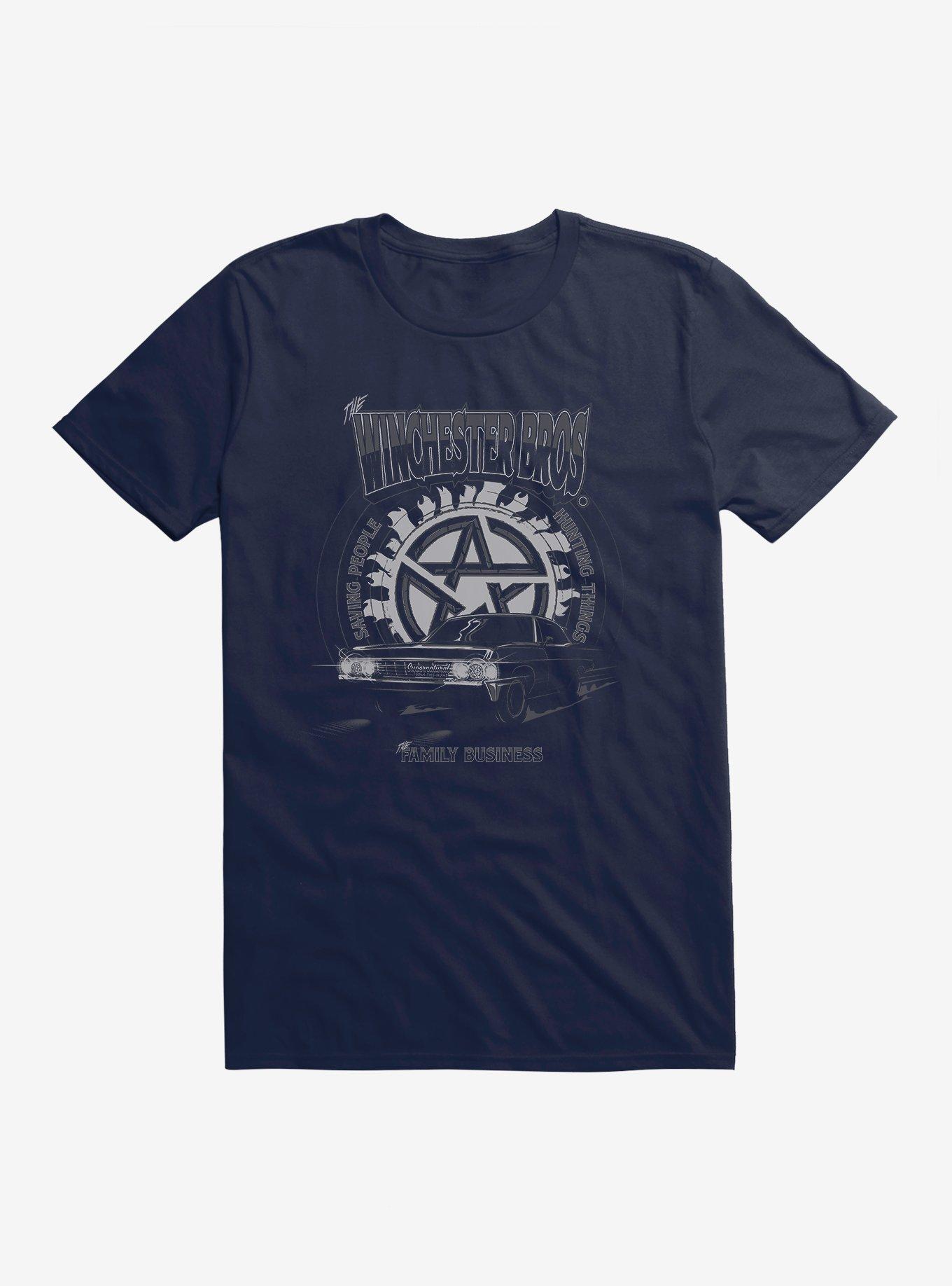 Supernatural Winchester Bros T-Shirt, MIDNIGHT NAVY, hi-res