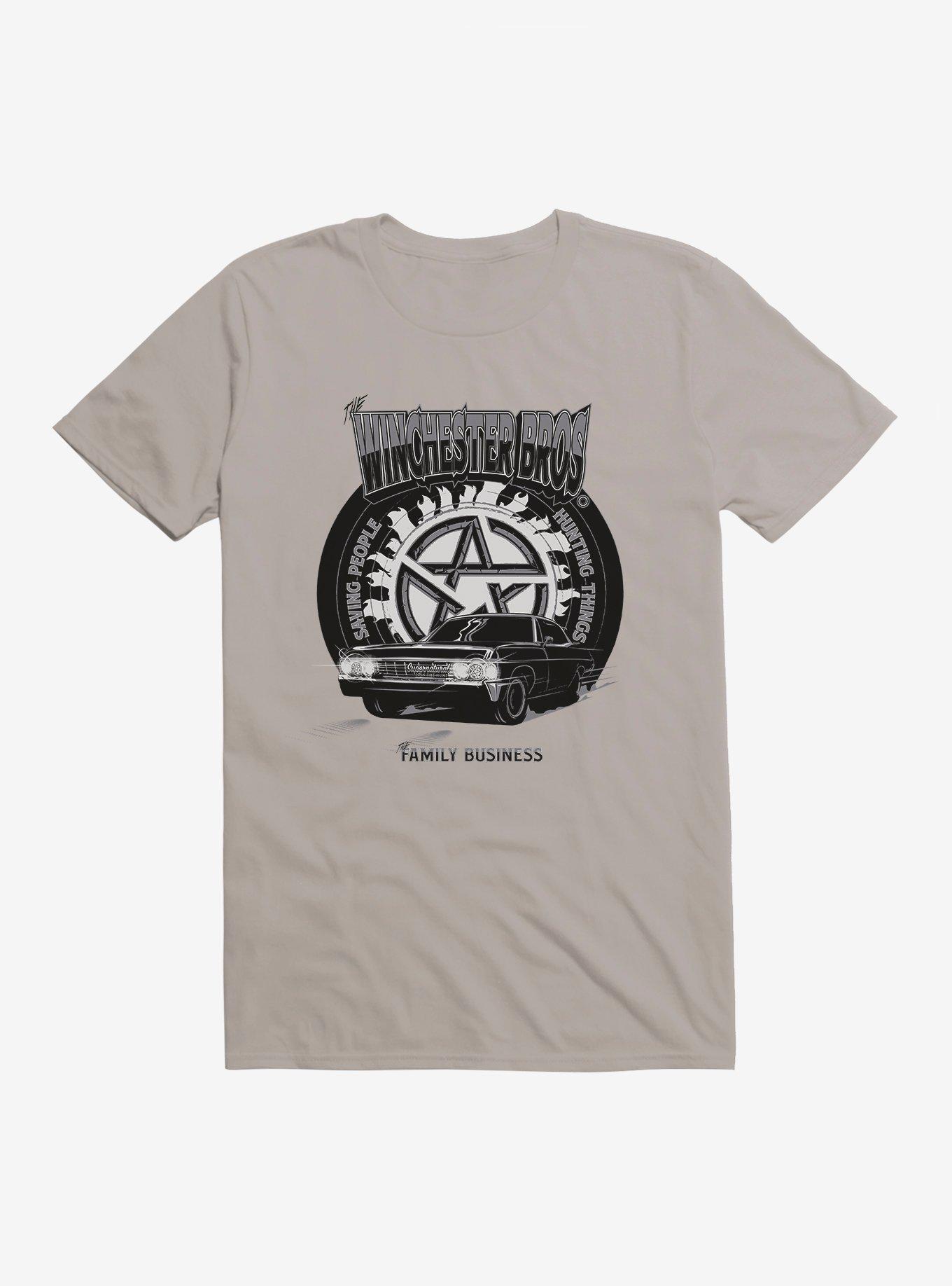 Supernatural Winchester Bros T-Shirt, LIGHT GREY, hi-res