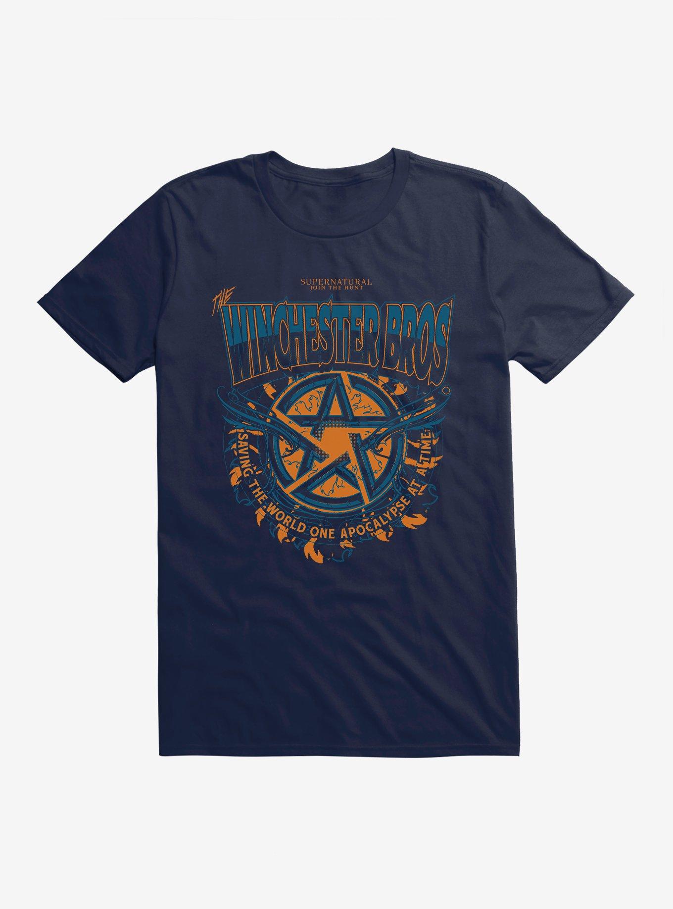 Supernatural Winchester Bros Pentagram T-Shirt, , hi-res