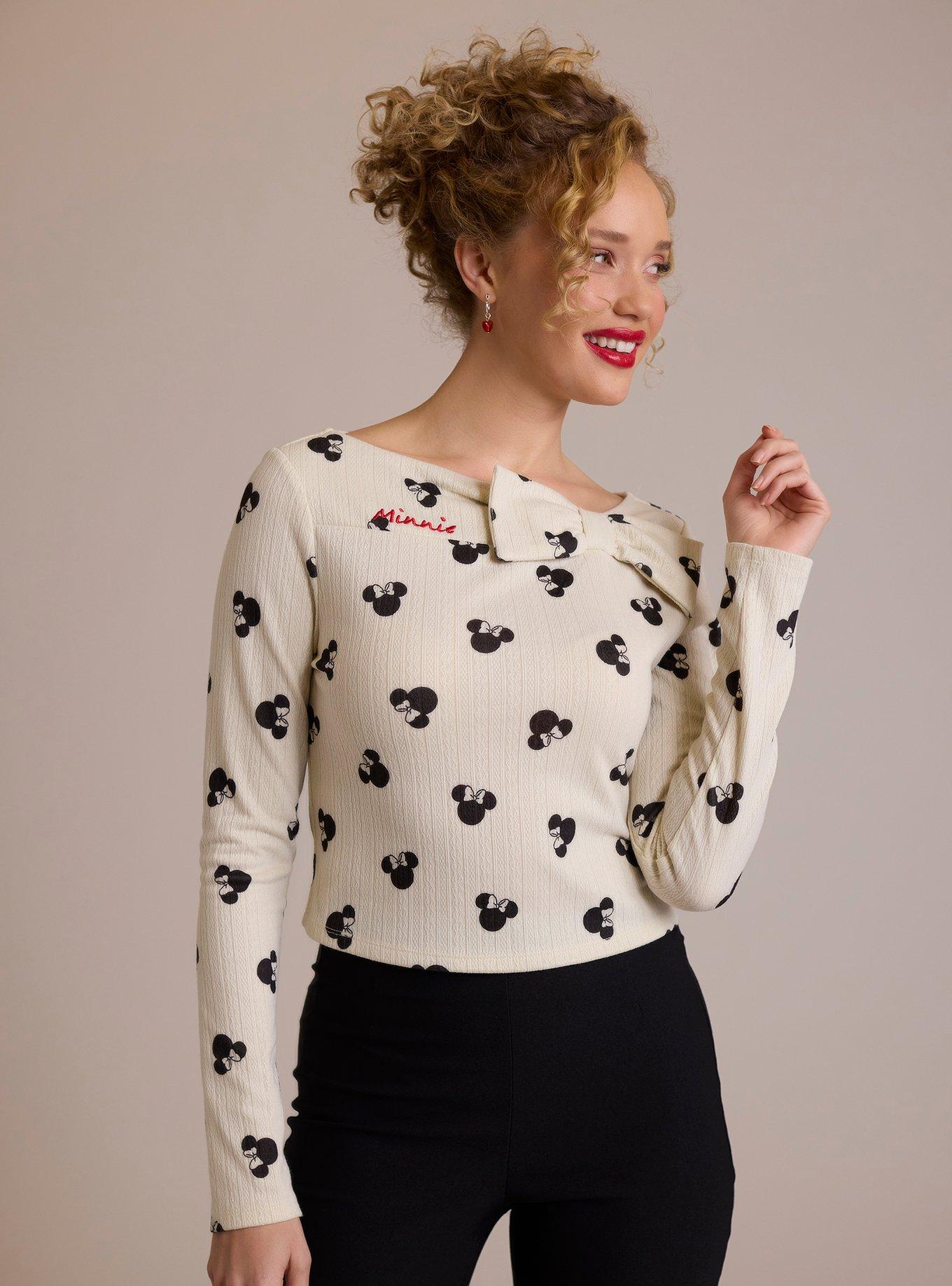 Her Universe Disney Minnie Mouse Bow Knit Long-Sleeve Top Her Universe Exclusive 