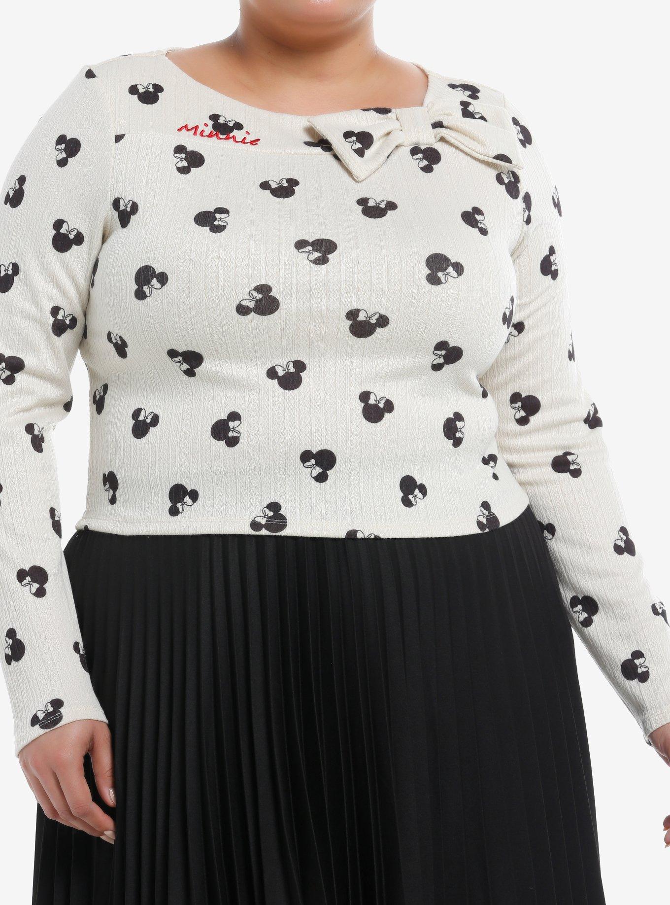 Her Universe Disney Minnie Mouse Bow Knit Long-Sleeve Top Plus Size Her Universe Exclusive 