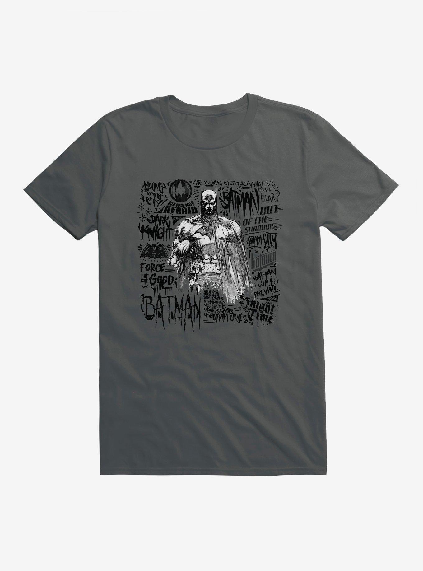 Batman Typography T-Shirt, CHARCOAL, hi-res
