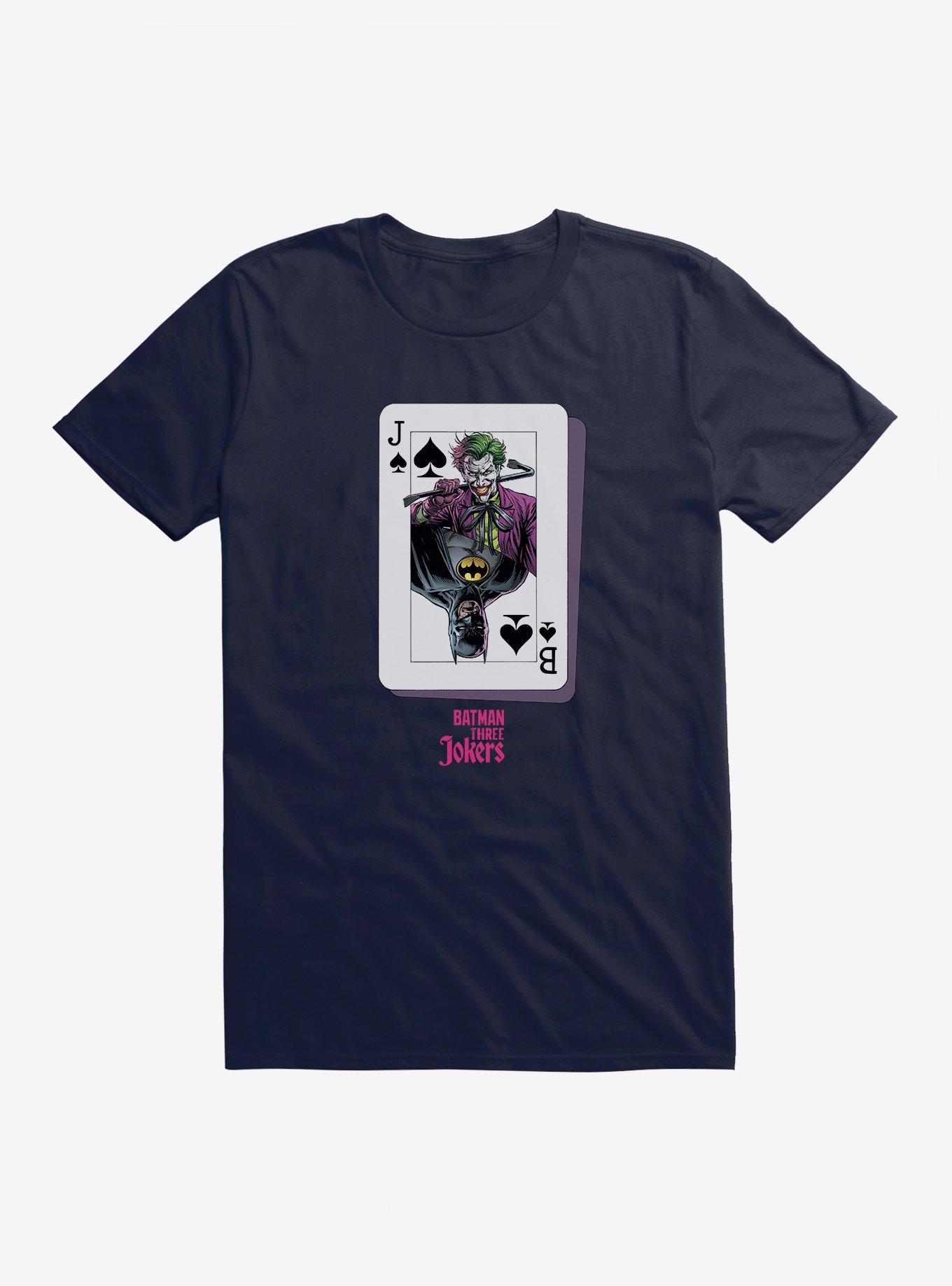 Batman: Three Jokers Batman Joker Card T-Shirt, NAVY, hi-res