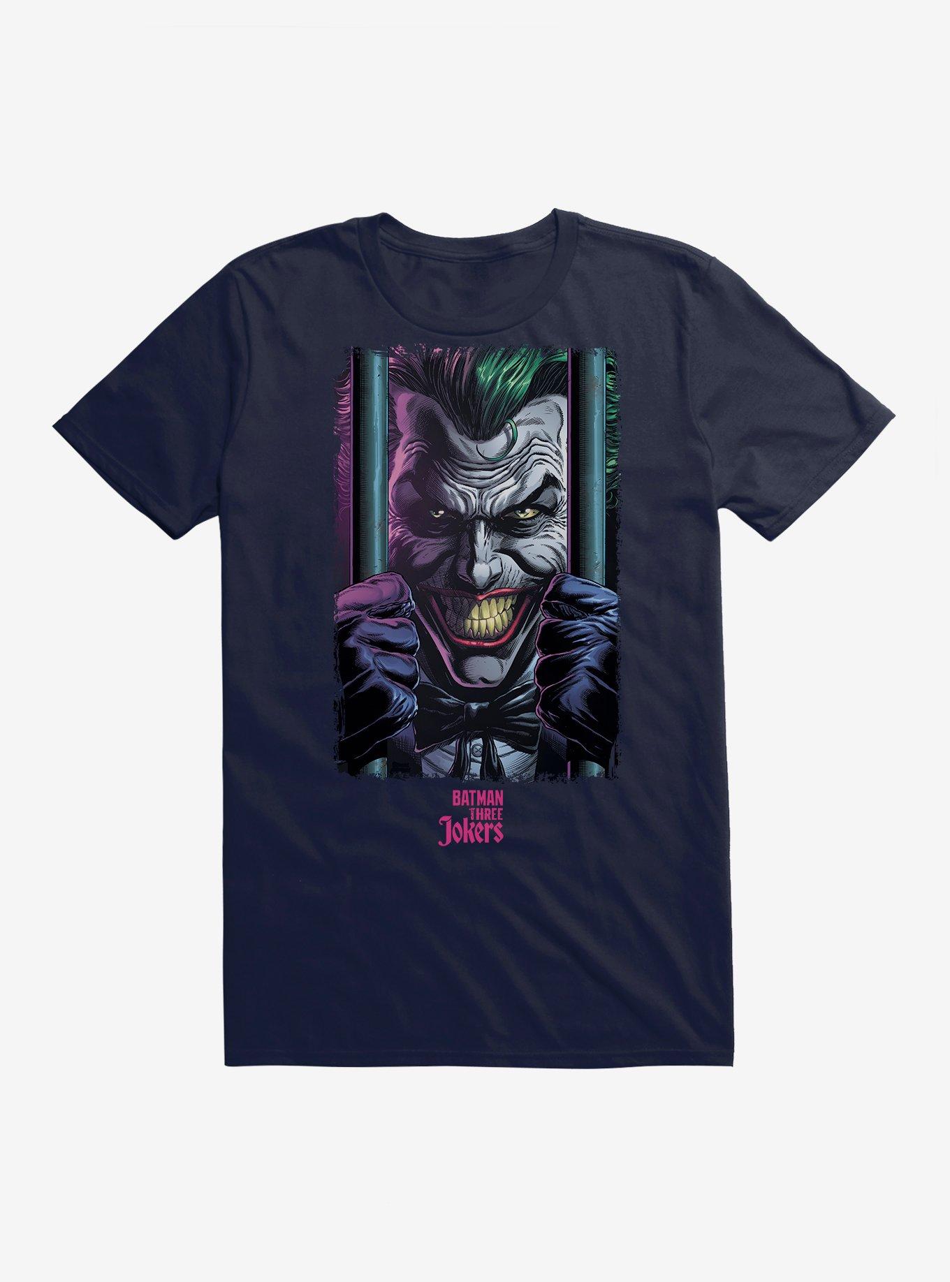 Batman: Three Jokers Behind Bars T-Shirt, NAVY, hi-res