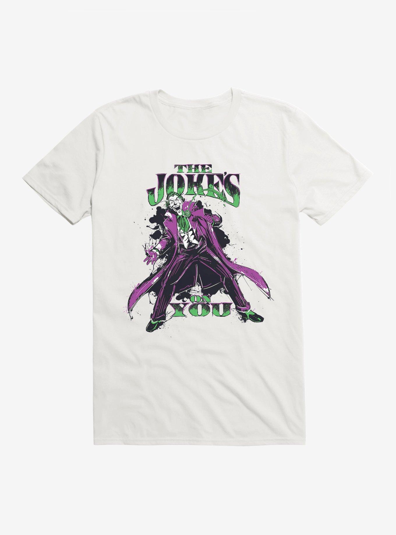 Batman The Joker Jokes On You T-Shirt, WHITE, hi-res