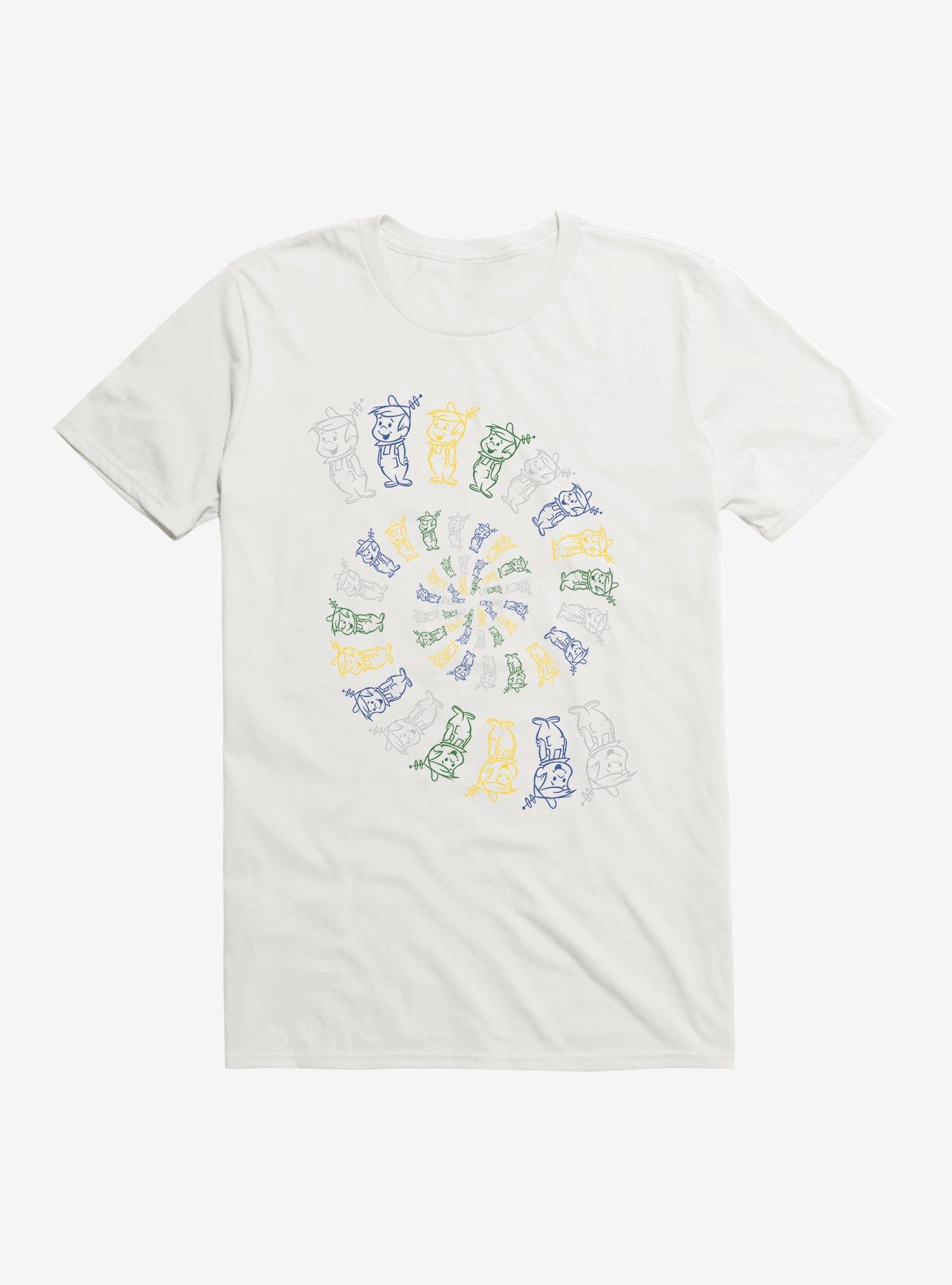 The Jetsons Spiralling Out T-Shirt, WHITE, hi-res