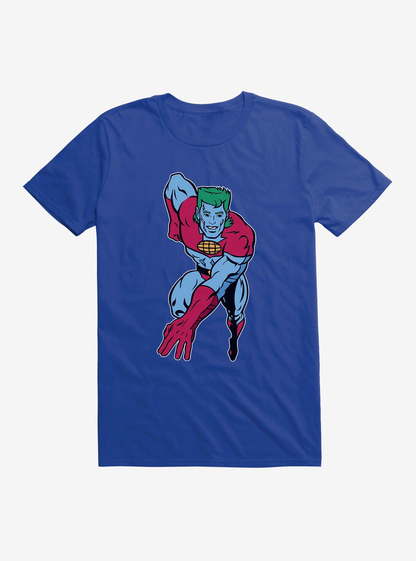 Captain Planet In Flight T-Shirt, ROYAL, hi-res