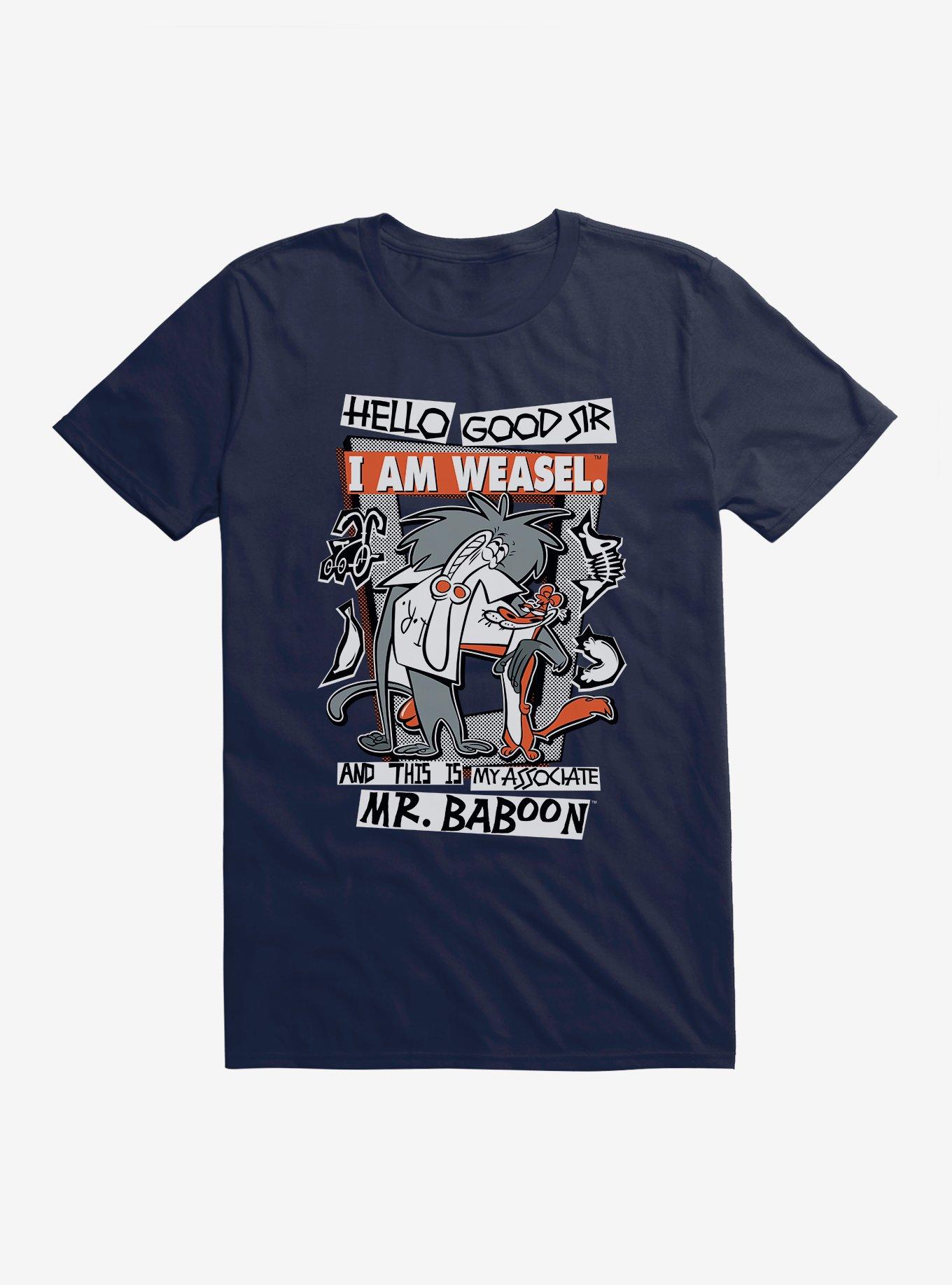 I Am Weasel Hello Good Sir T-Shirt, MIDNIGHT NAVY, hi-res