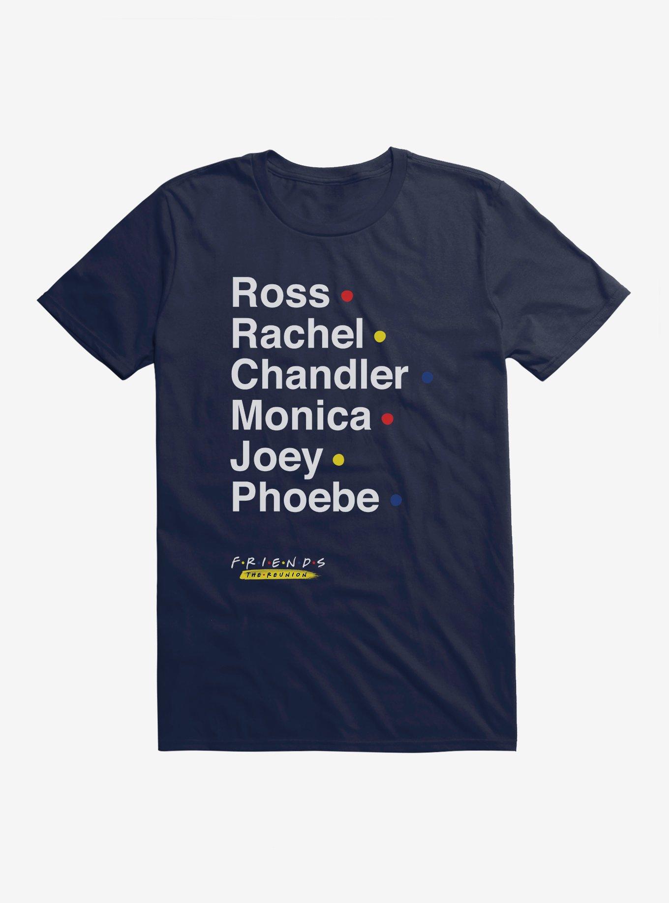 Friends Character Names List T-Shirt, , hi-res