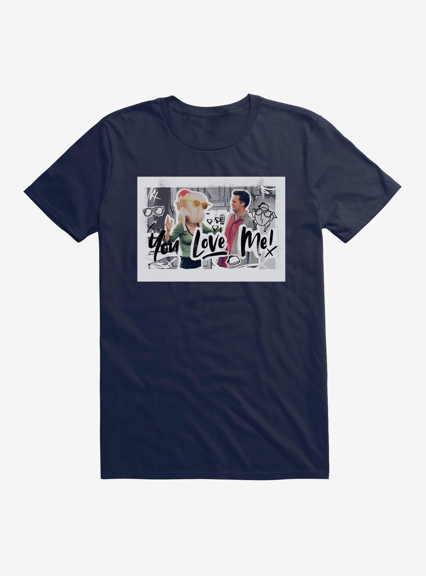 Friends Chandler Monica Turkey Love T-Shirt, MIDNIGHT NAVY, hi-res