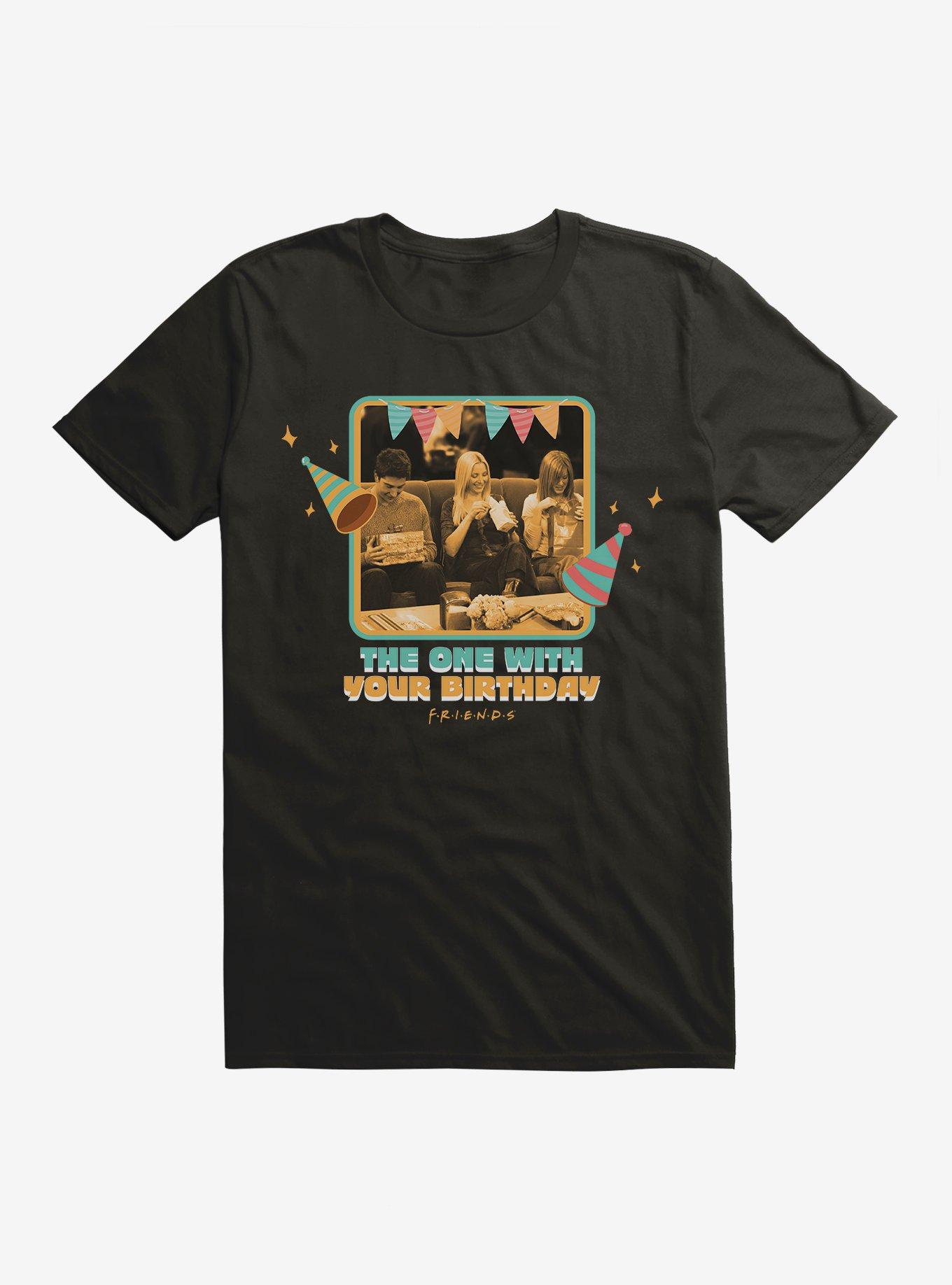 Friends The One With Your Birthday T-Shirt, BLACK, hi-res