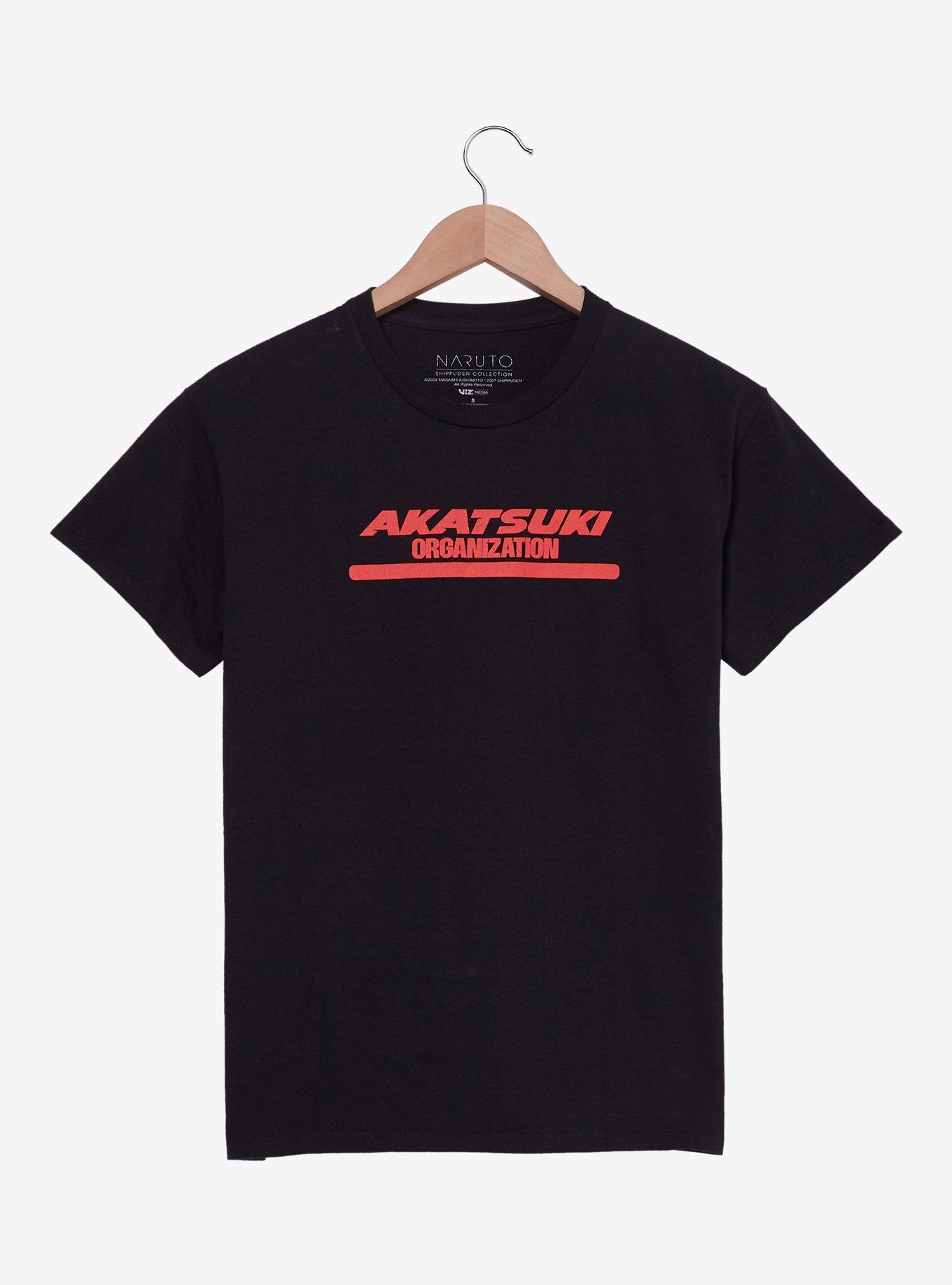 Naruto Shippuden Akatsuki Organization T-Shirt — BoxLunch Exclusive, DARK RED, hi-res