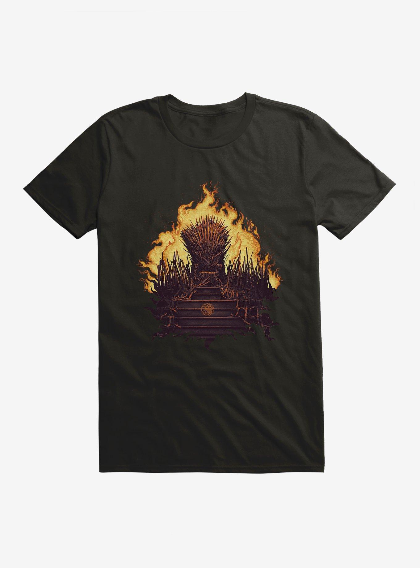 House Of The Dragon Fire Throne T-Shirt, BLACK, hi-res