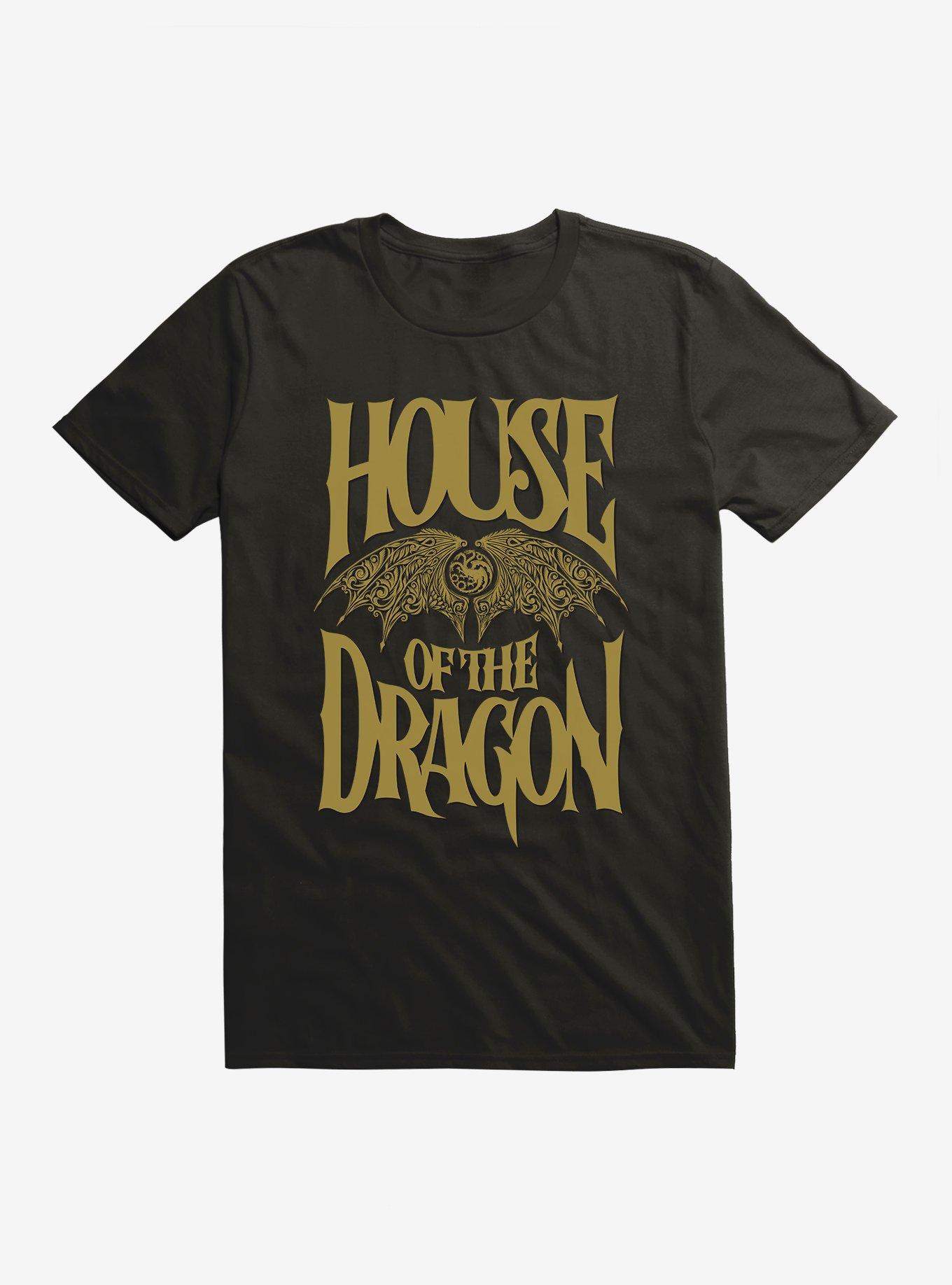 House of the Dragon Wings Logo T-Shirt, BLACK, hi-res